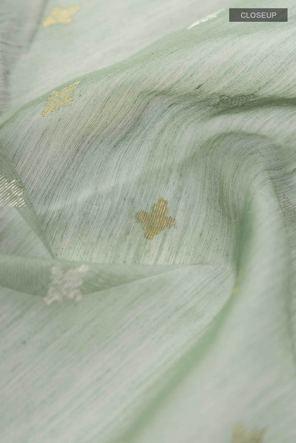 Green Chanderi Silk Cotton Saree