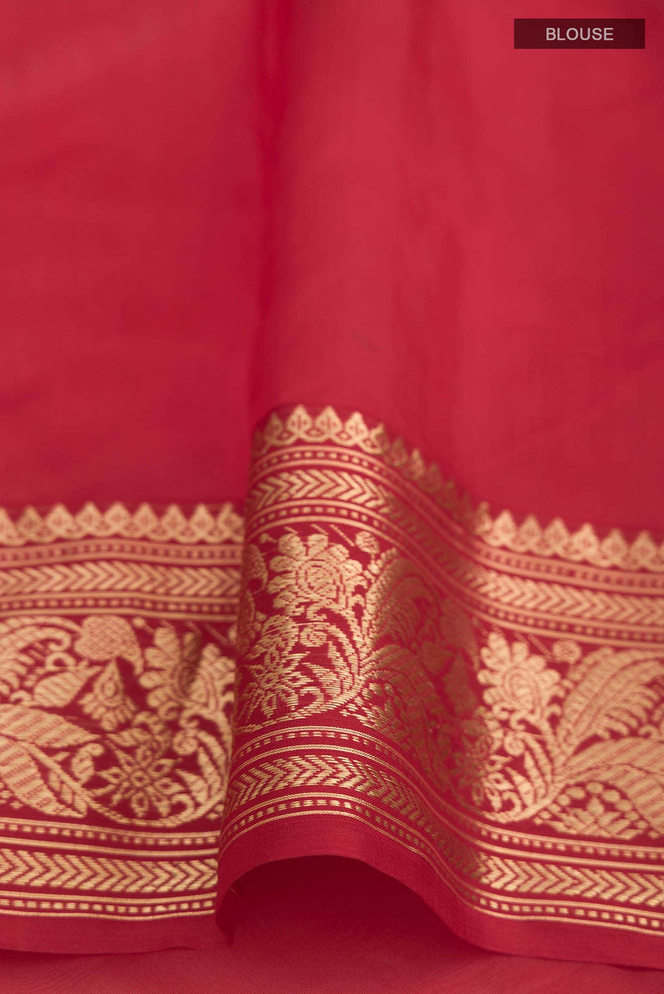 Red Chanderi Silk Cotton Saree