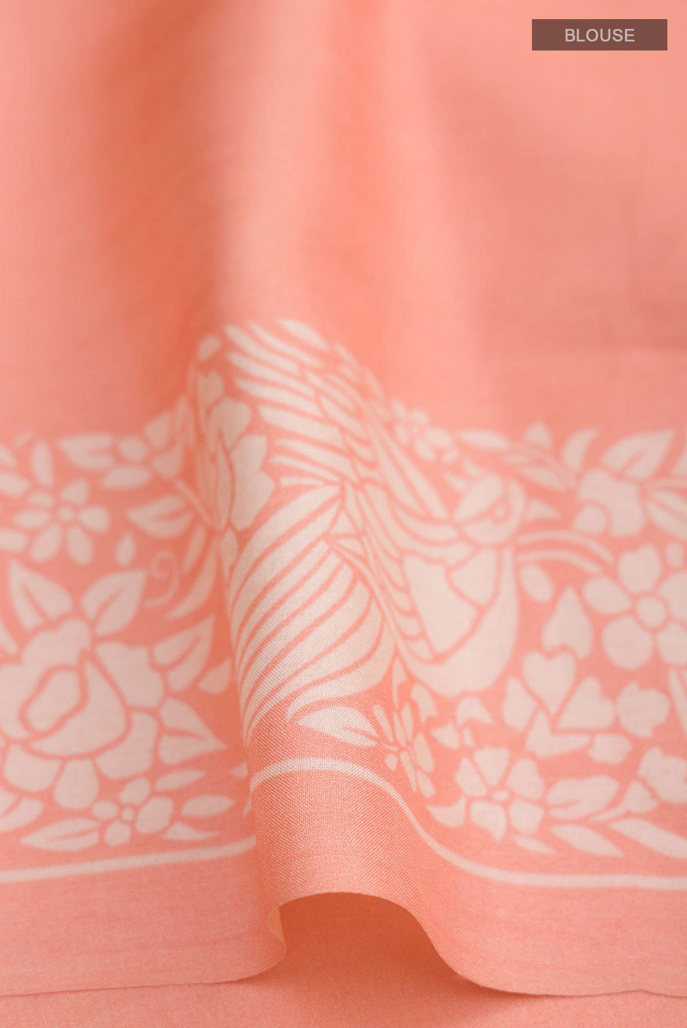 Peach Bhagalpuri Tussar Silk Saree
