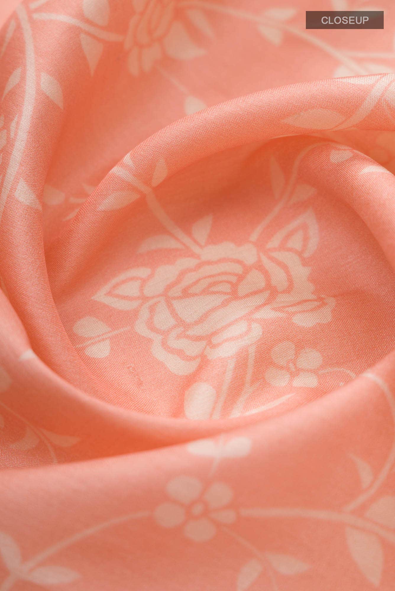 Peach Bhagalpuri Tussar Silk Saree