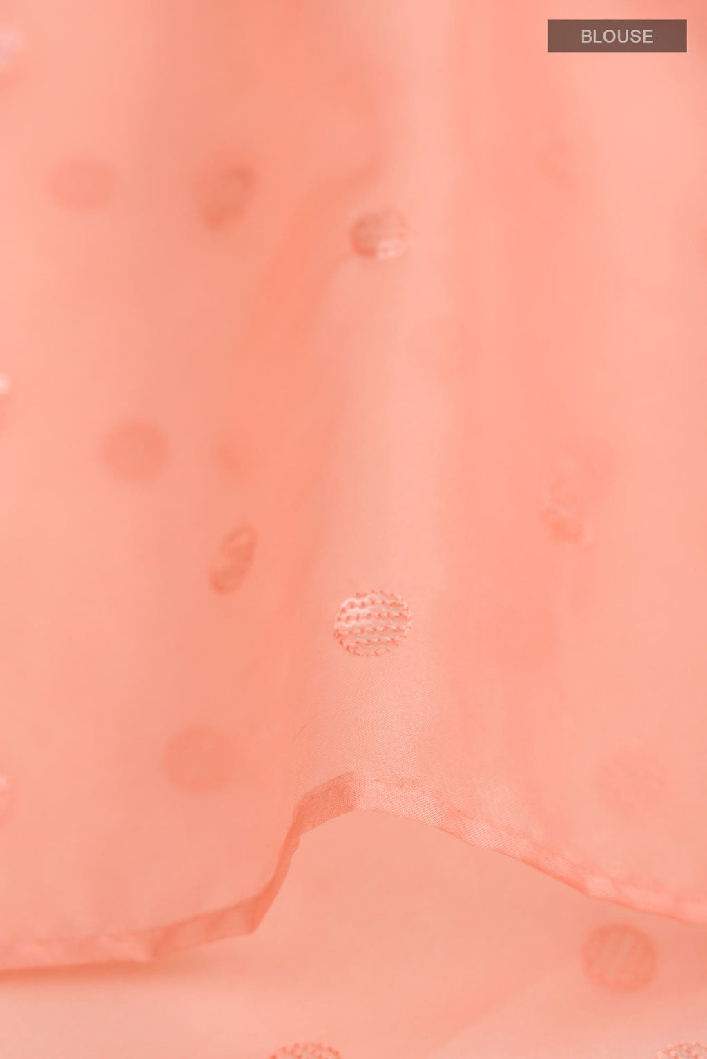 Peach Blended Organza Silk Saree