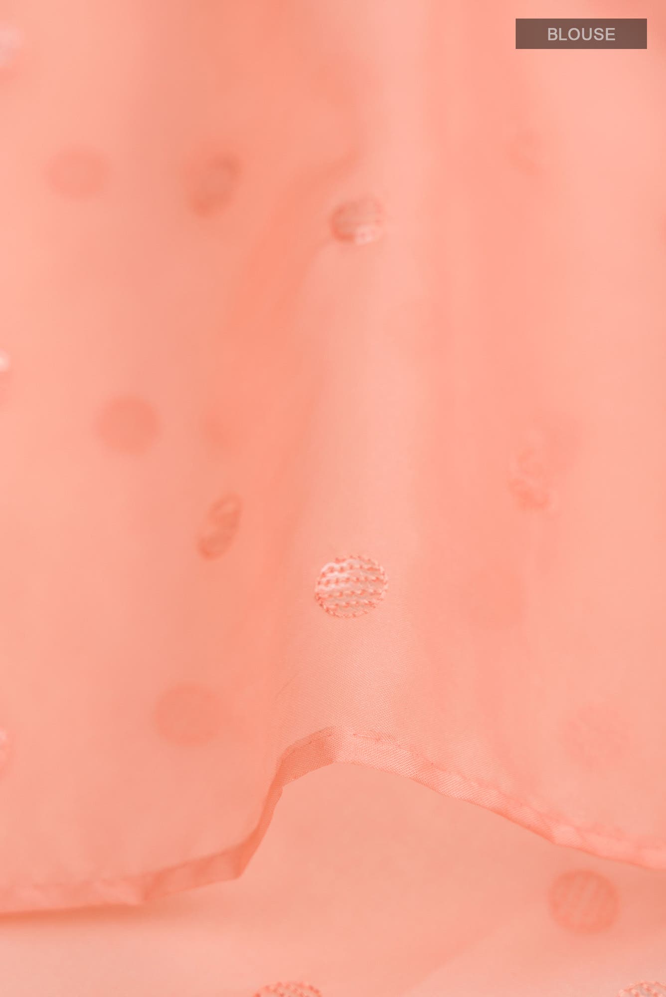 Peach Blended Organza Silk Saree