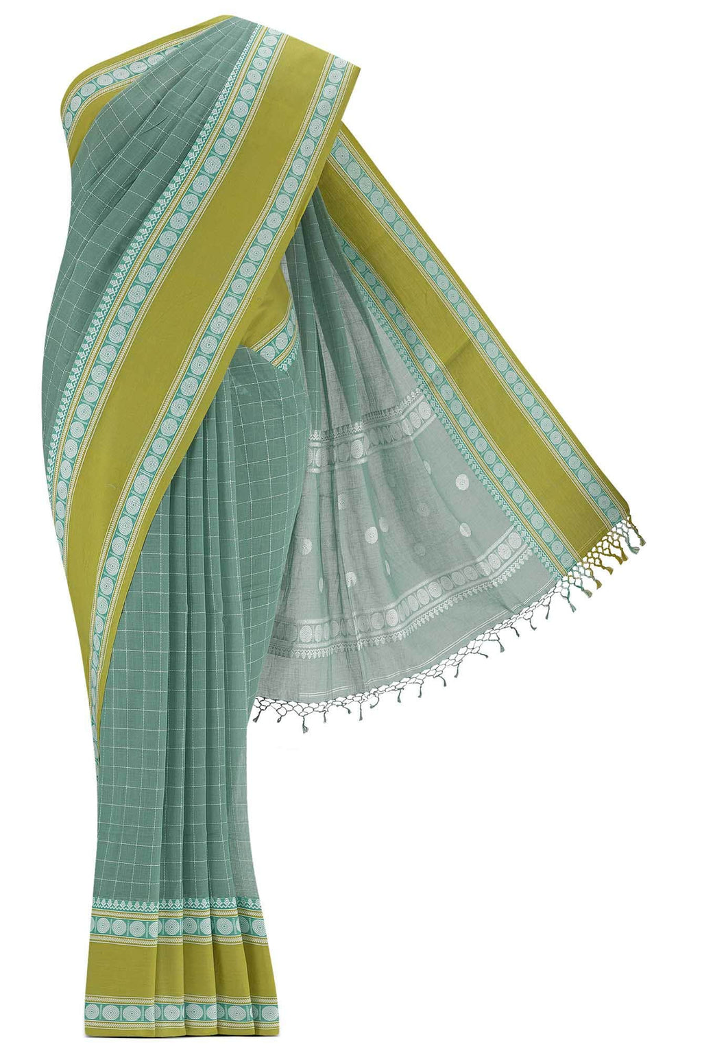 Green Bengal Cotton Saree