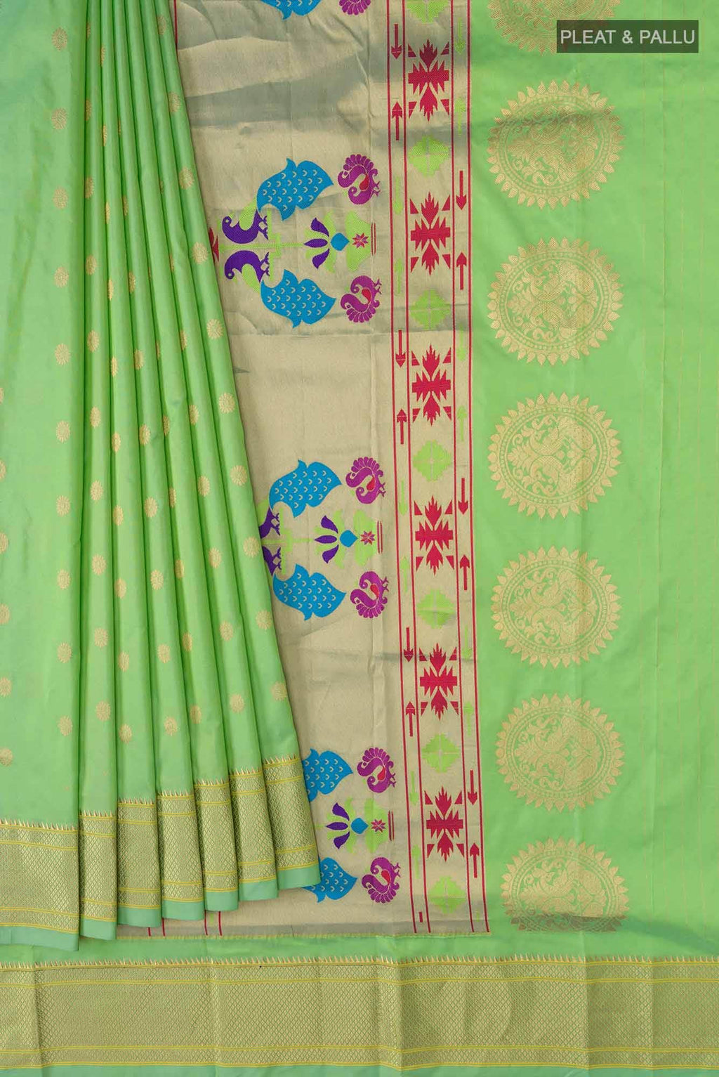 Green Paithani Silk Saree