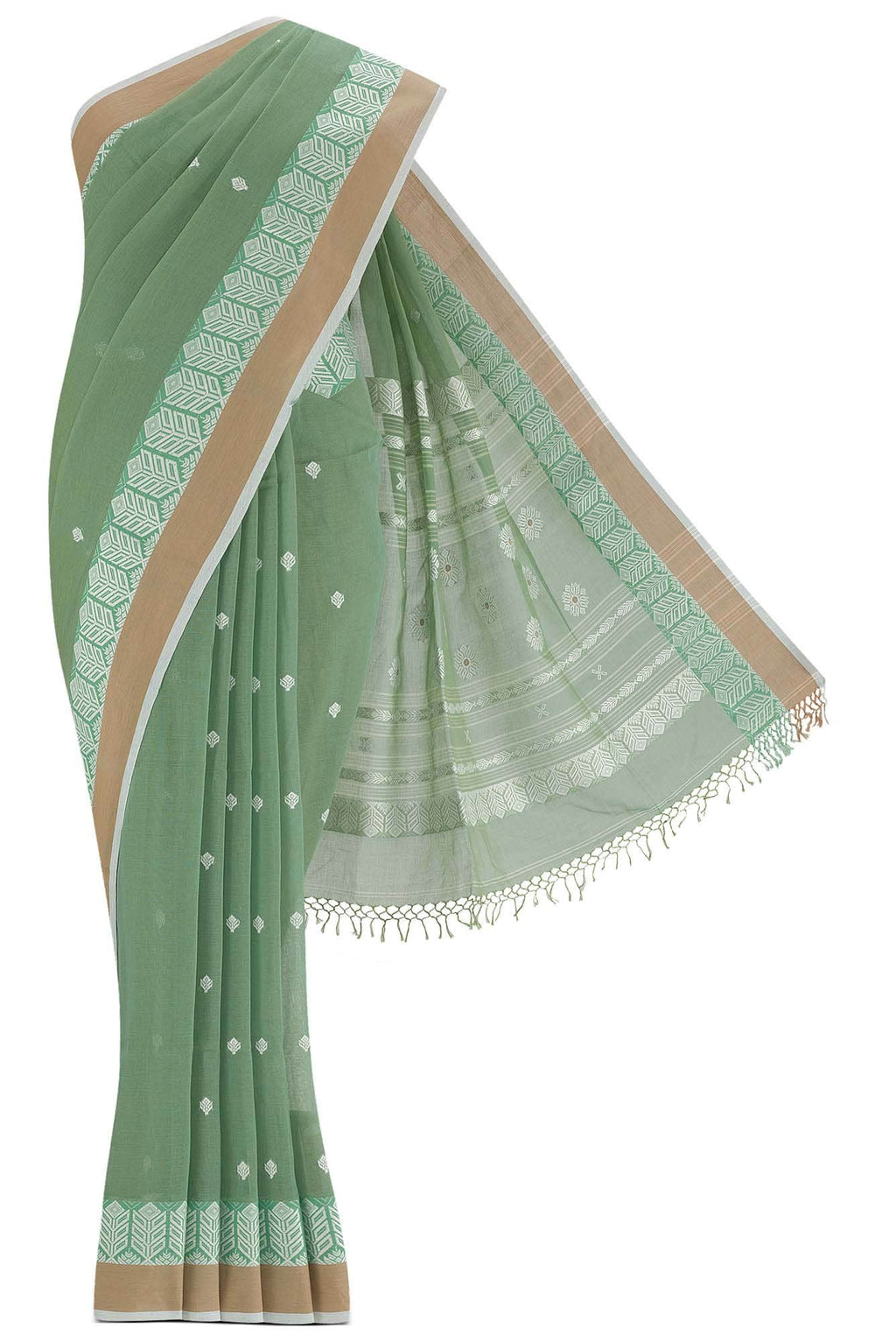 Green Bengal Cotton Saree