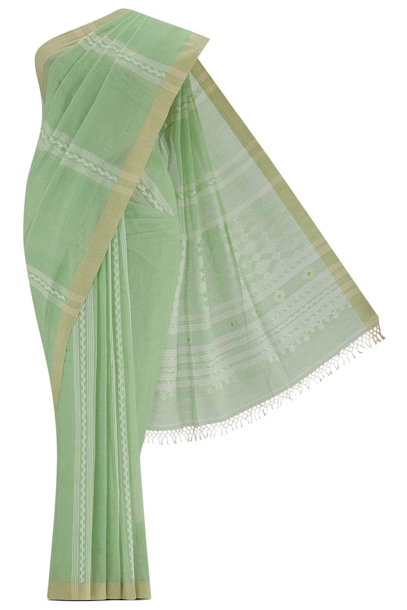Green Bengal Cotton Saree