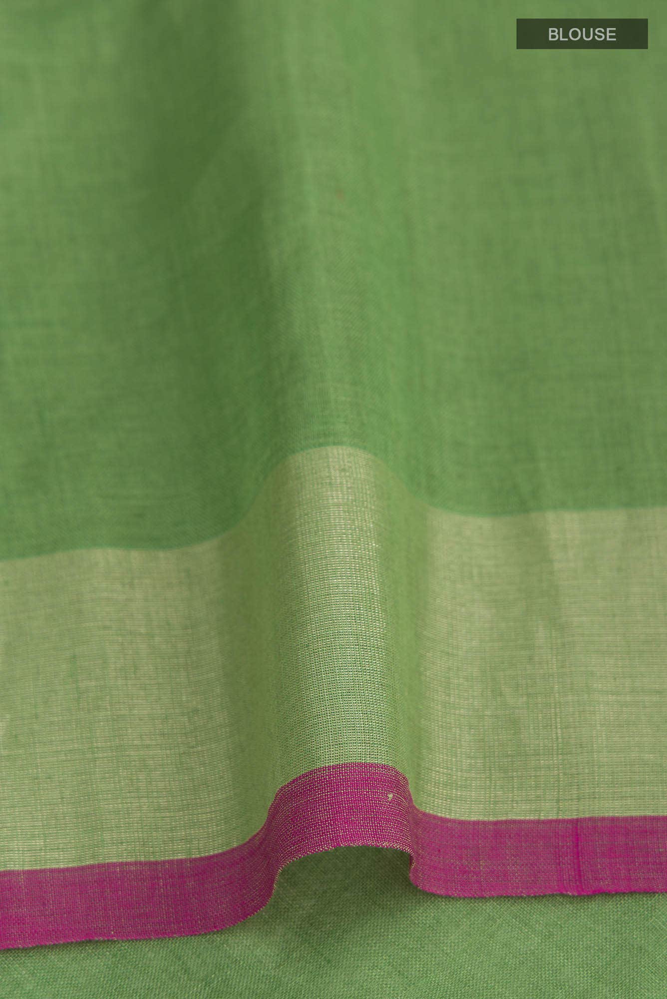 Green Jute Cotton Saree