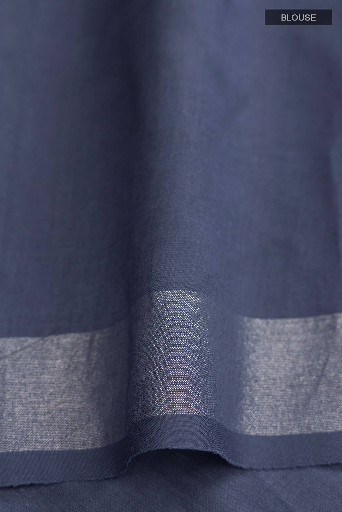 Deep Amethyst-Blue Bhagalpuri Tussar Silk Saree