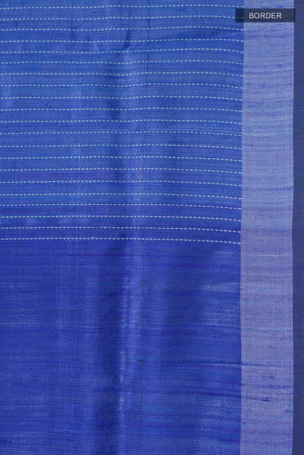 Deep Amethyst-Blue Bhagalpuri Tussar Silk Saree