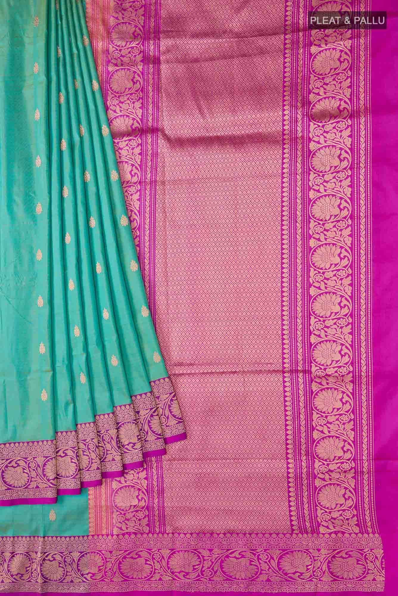 Green Banarasi Katan Silk Saree