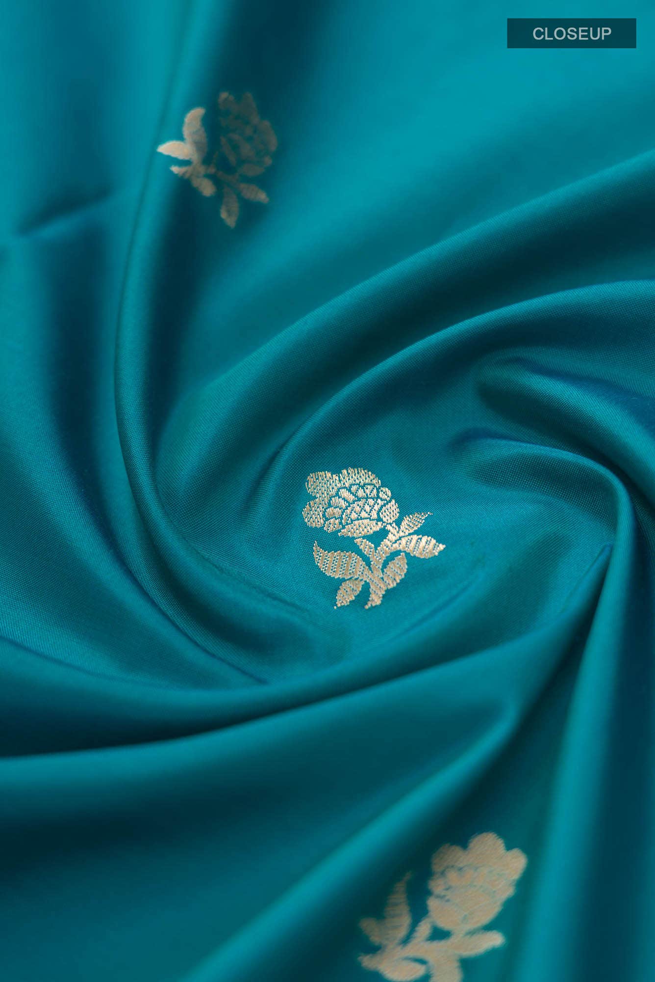 Blue Banarasi Katan Silk Saree