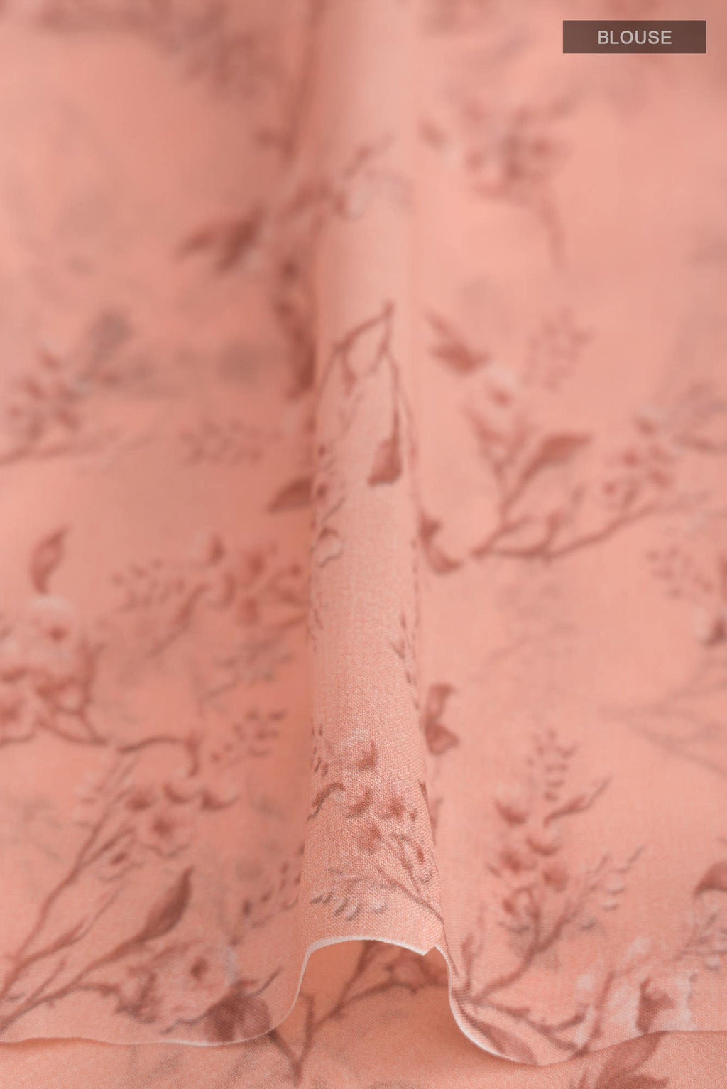 Peach Blended Georgette Saree