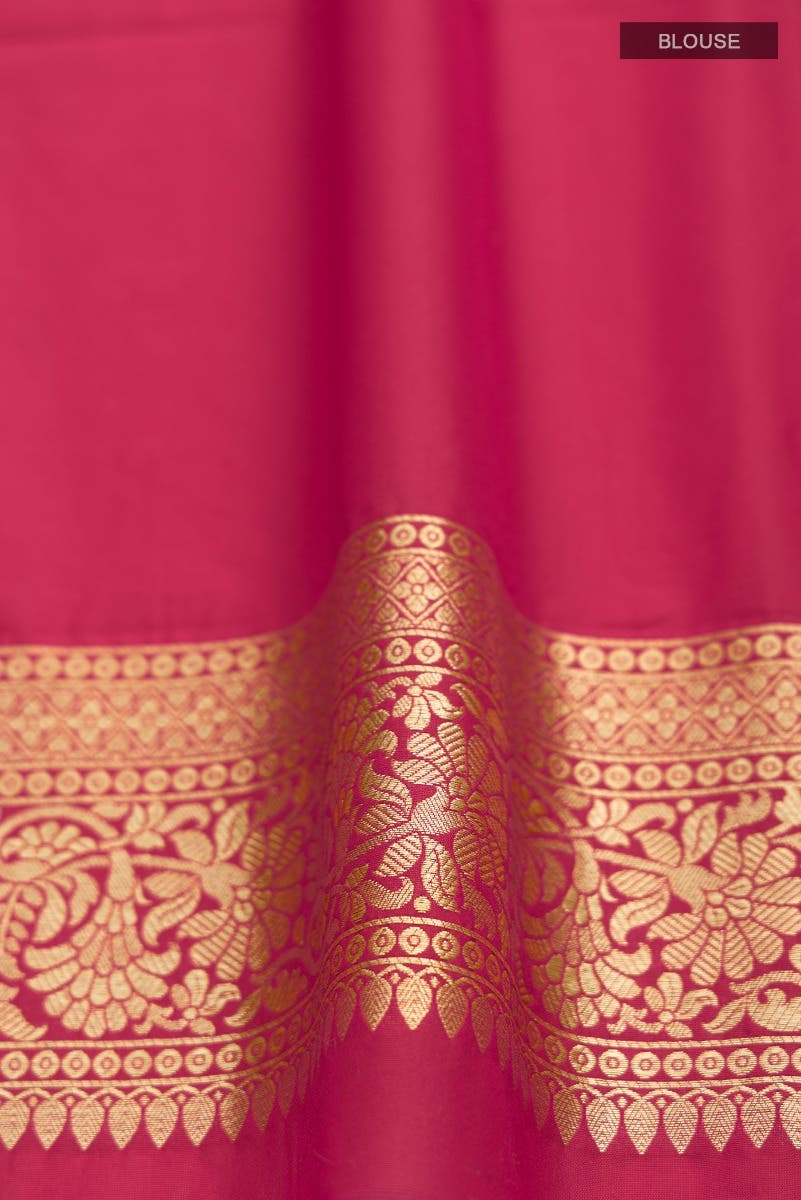 Pink Banarasi Silk Saree