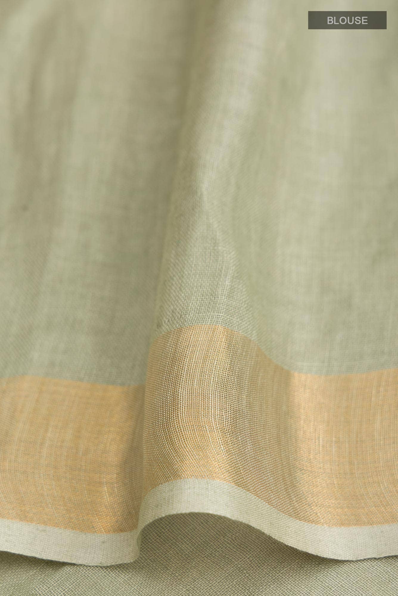 Blue Blended Linen Saree