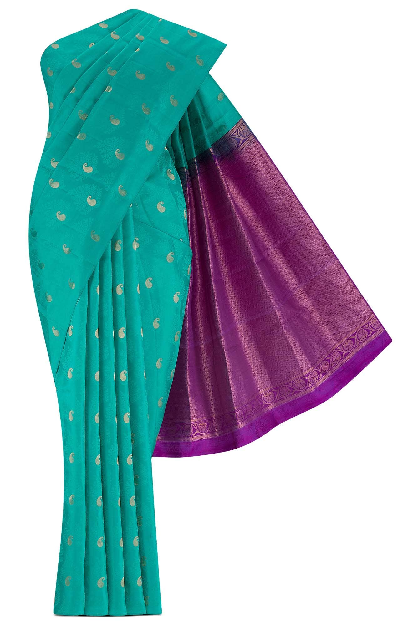 Green Blended Kanchipuram Silk Saree