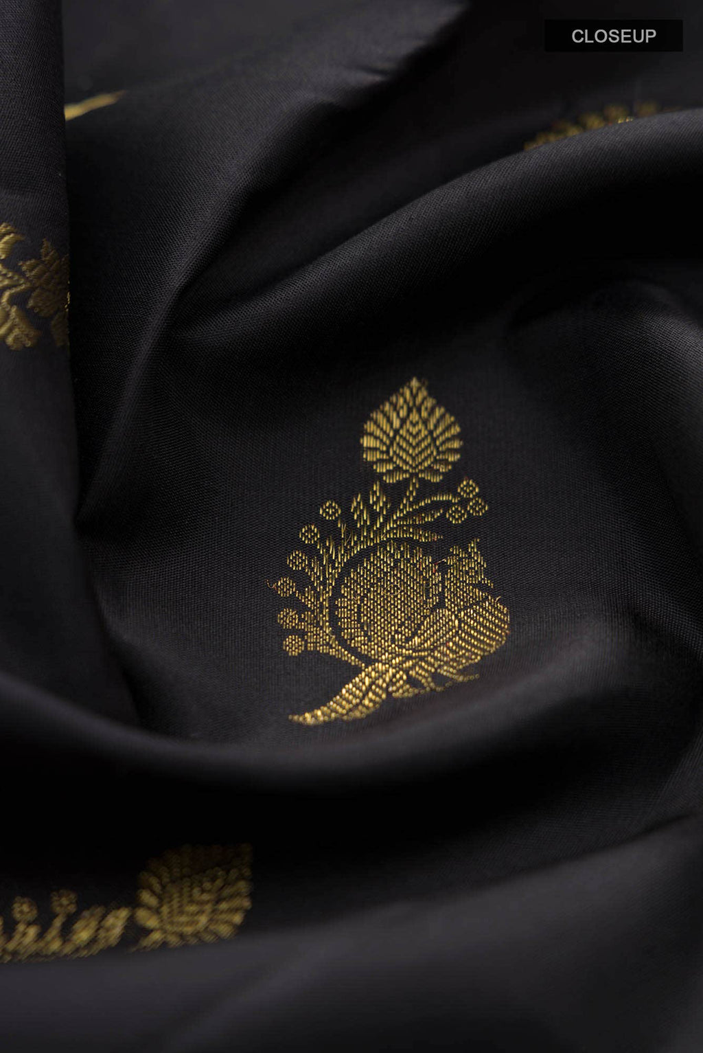 Black Kanchipuram Silk Saree