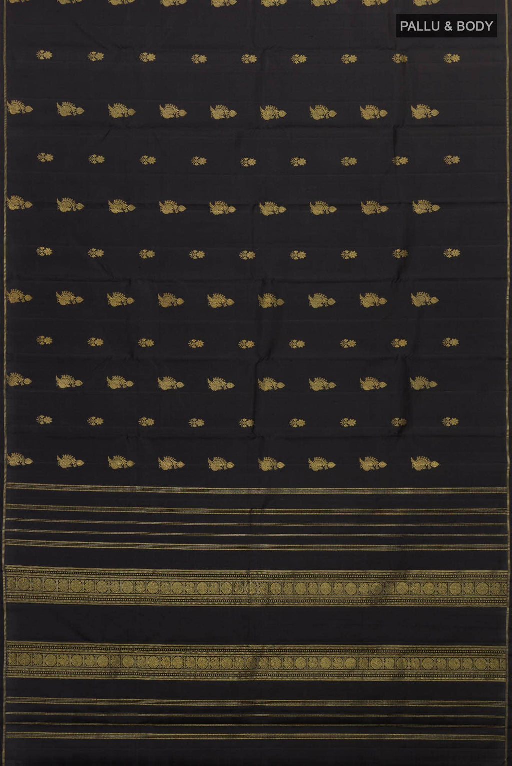 Black Kanchipuram Silk Saree