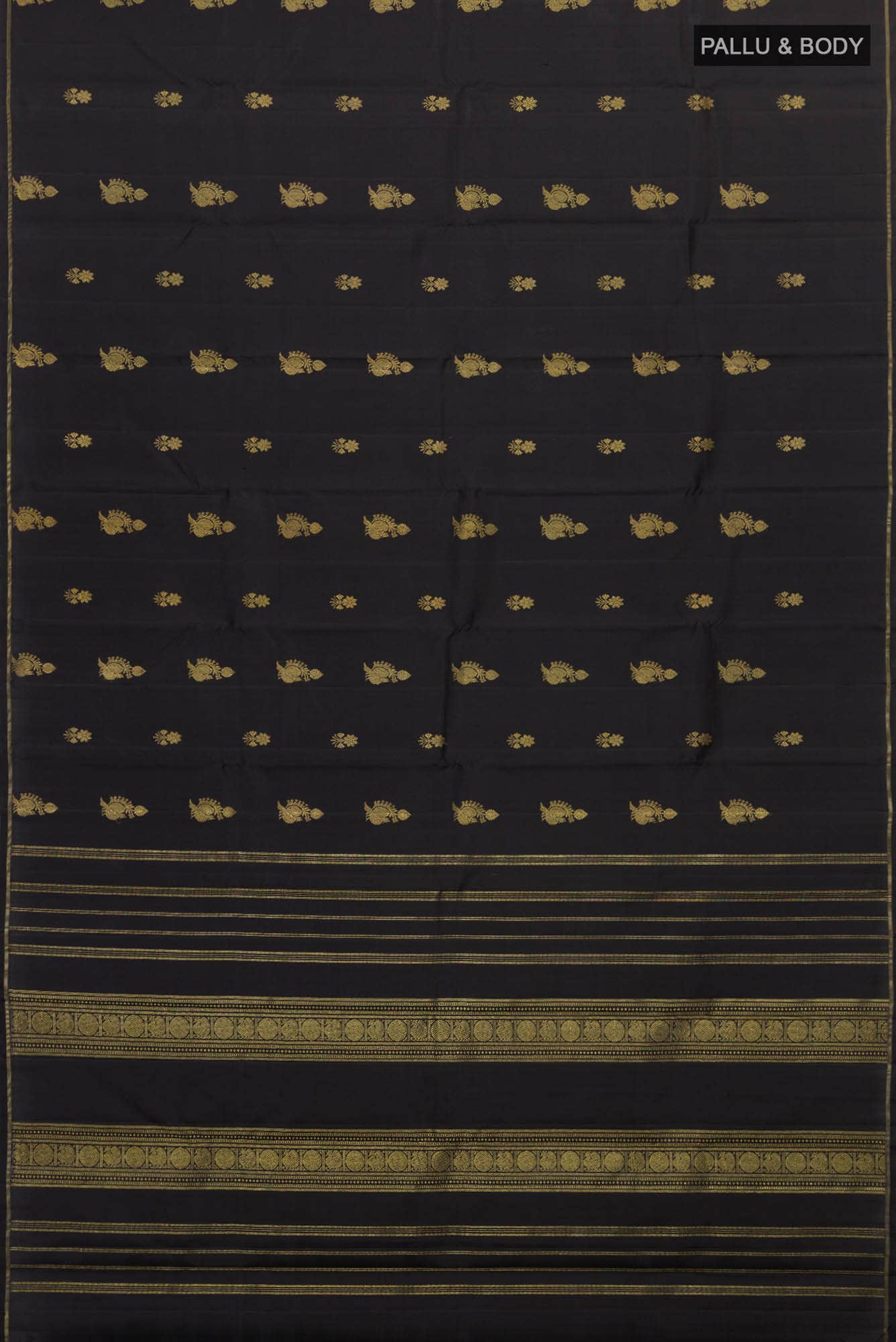 Black Kanchipuram Silk Saree