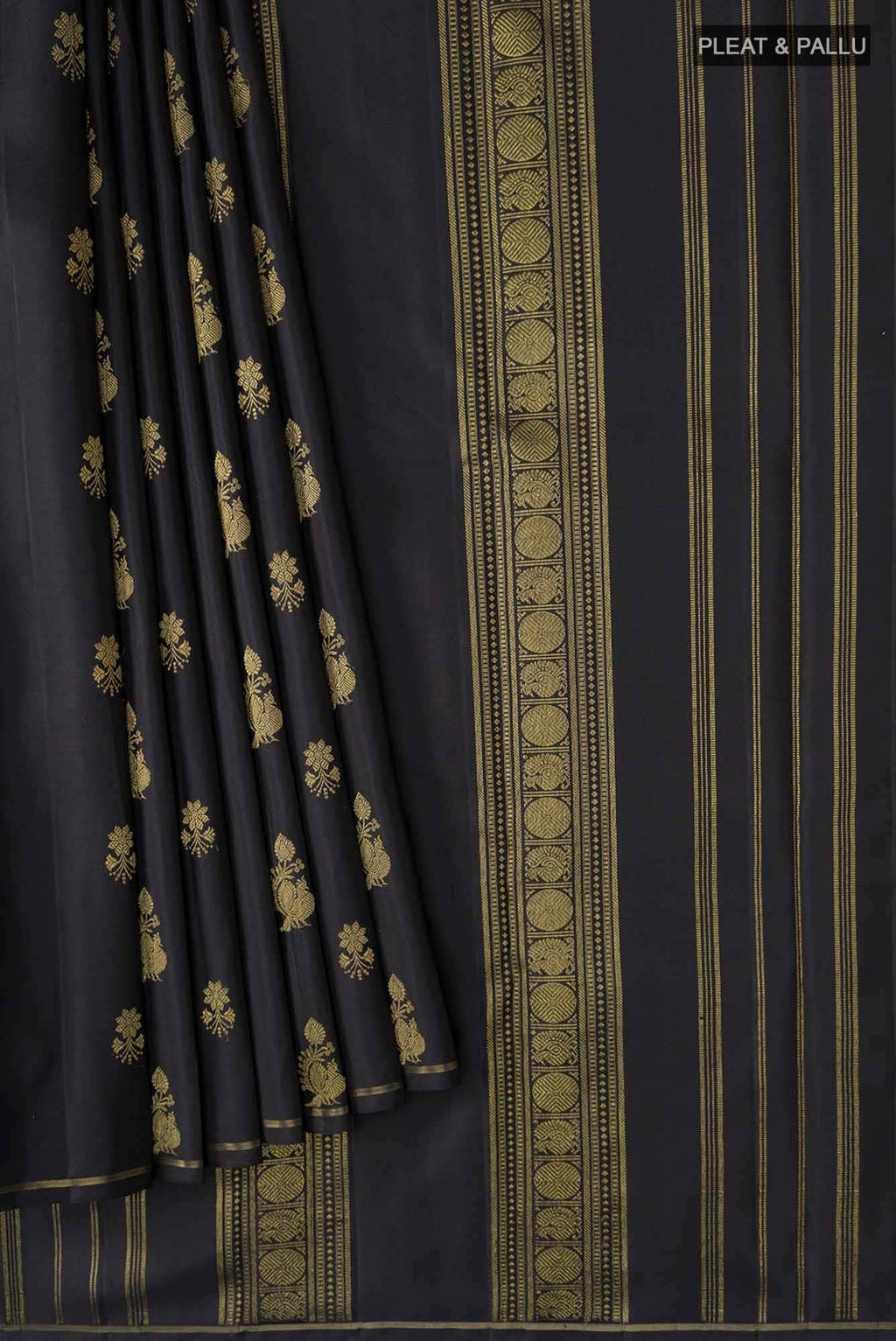 Black Kanchipuram Silk Saree
