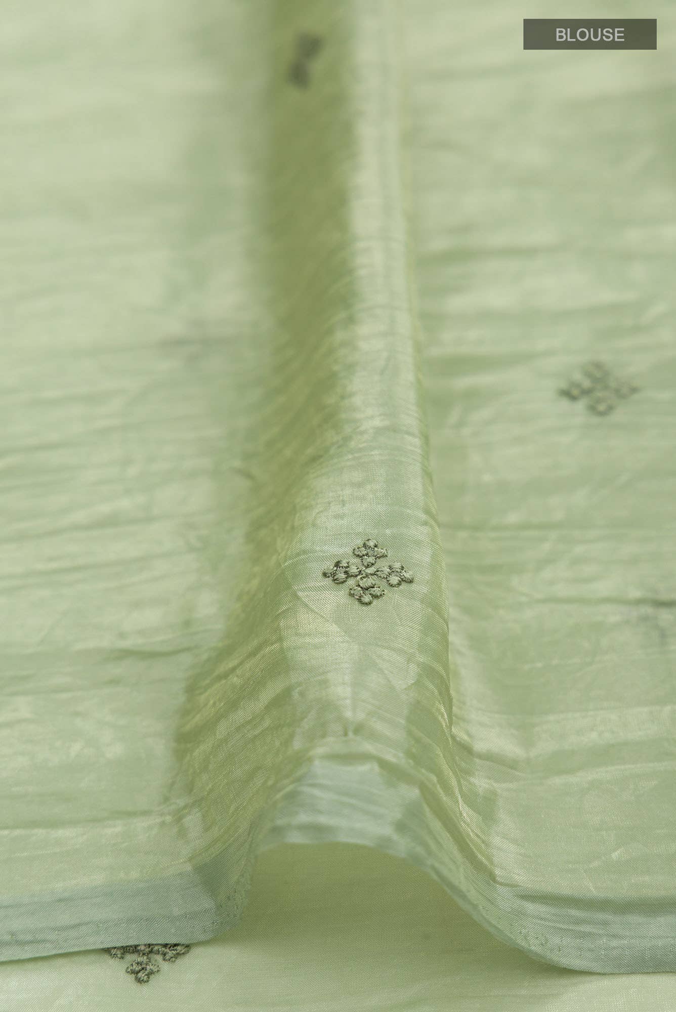 Green Blended Organza Silk Saree