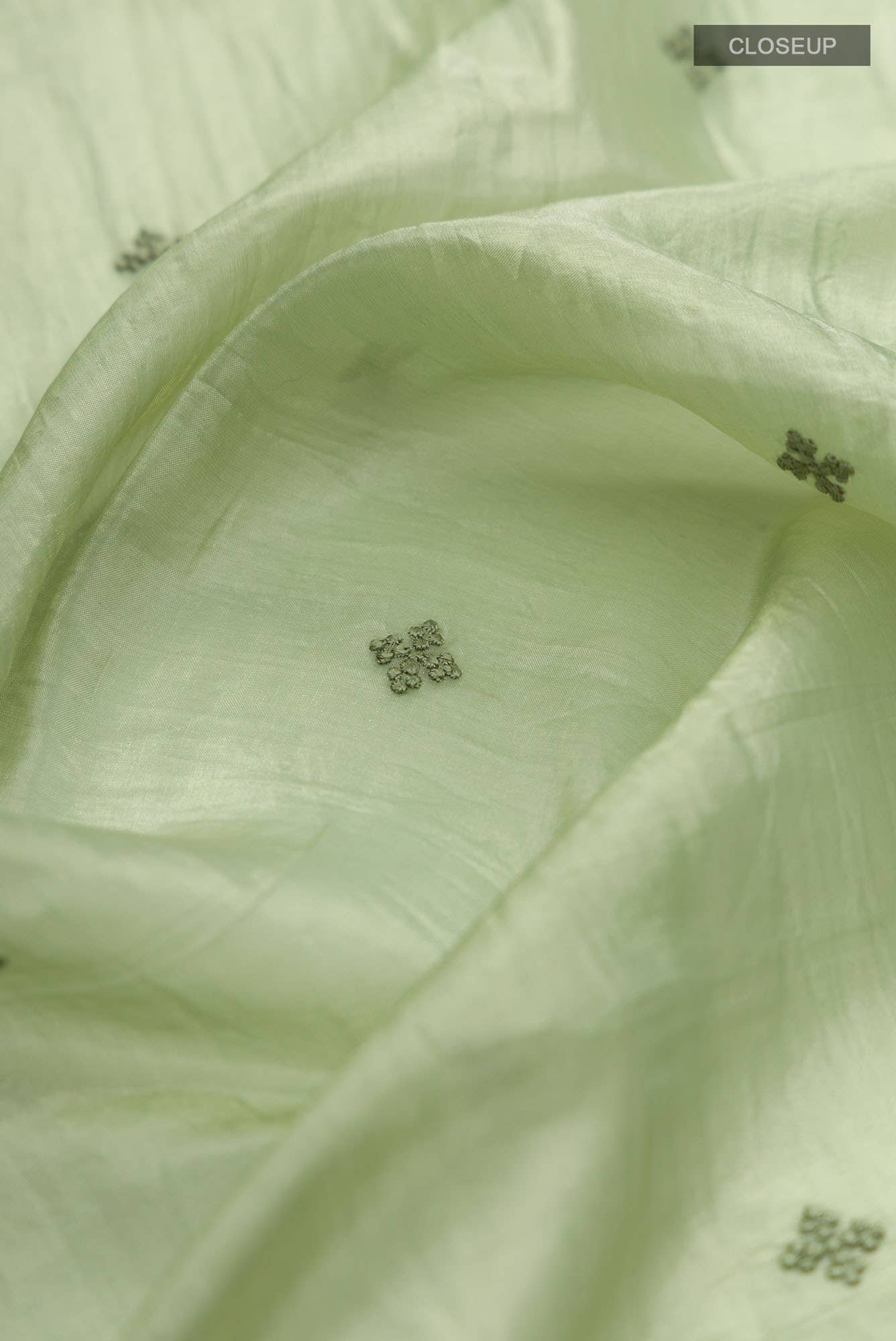Green Blended Organza Silk Saree