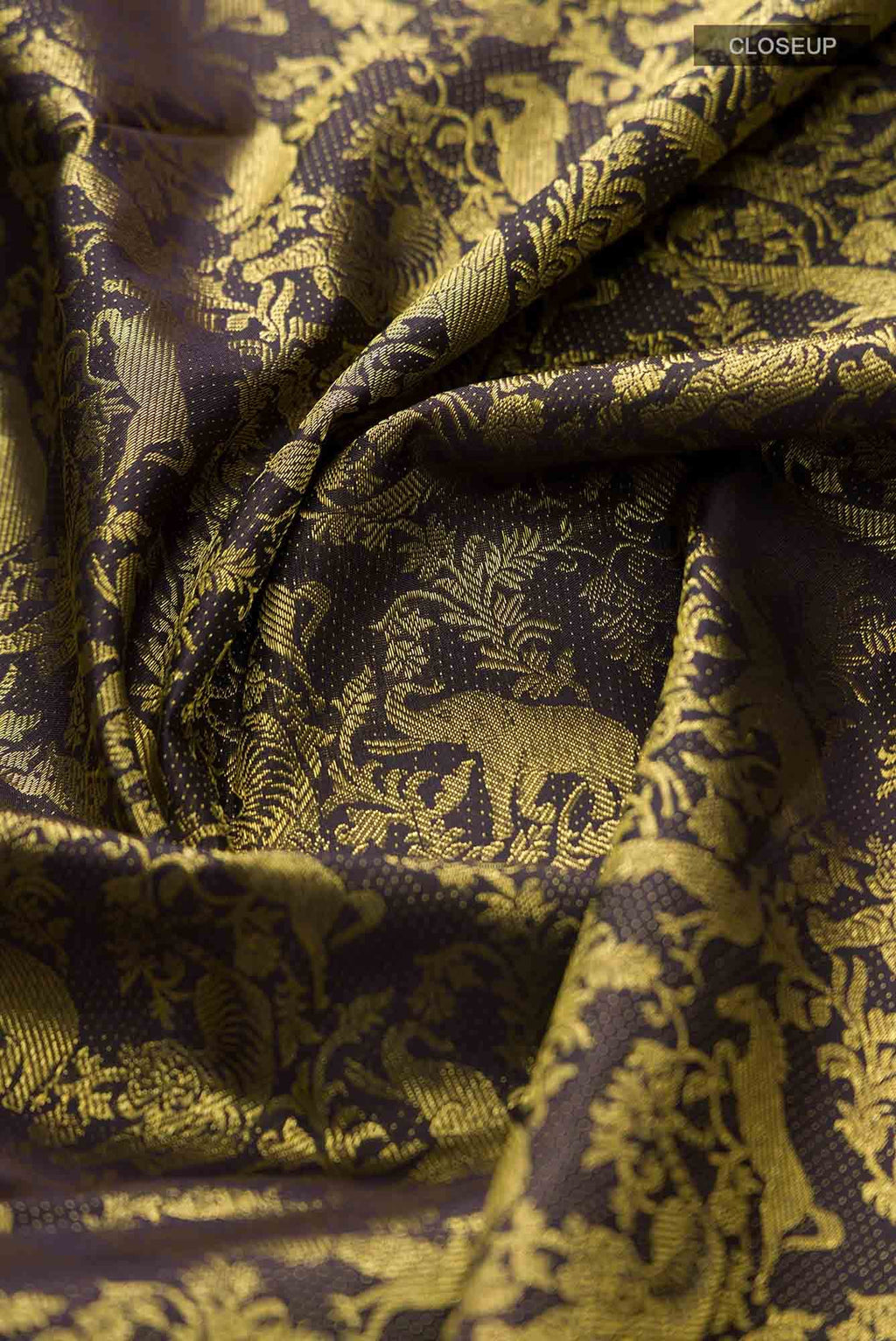 Vanasingaaram-Black Kanchipuram Silk Saree