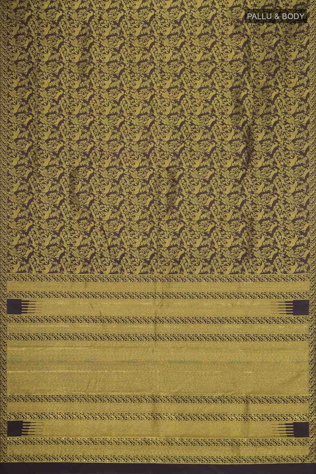 Vanasingaaram-Black Kanchipuram Silk Saree