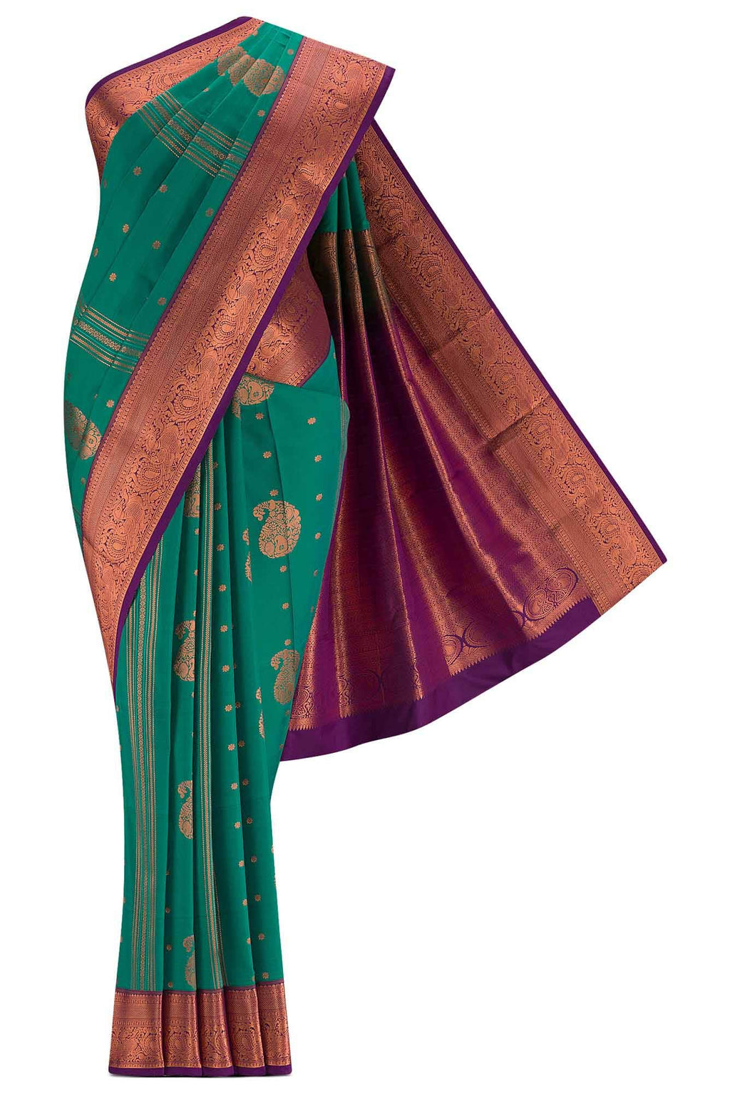 Green Blended Art Silk Saree