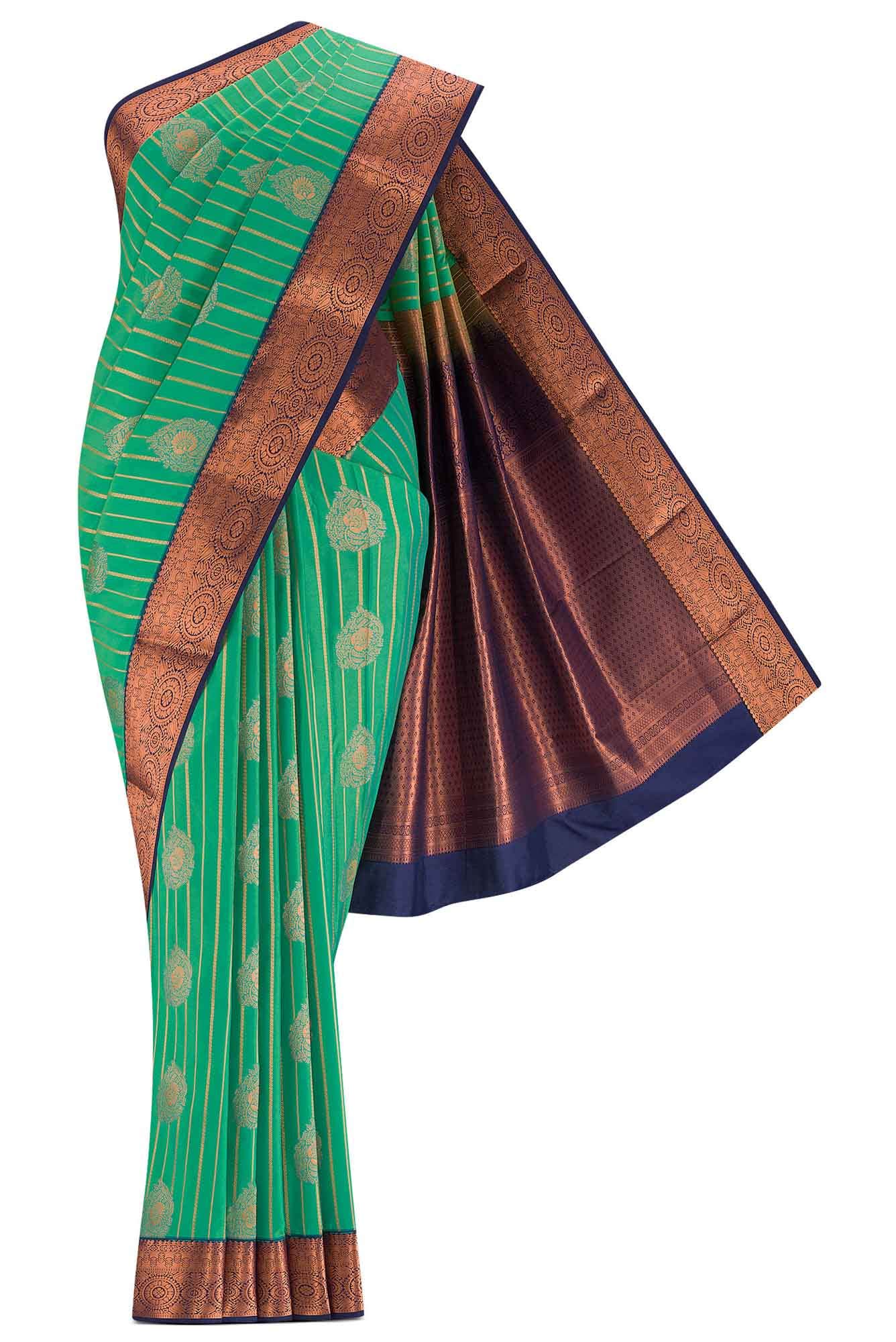 Green Blended Art Silk Saree