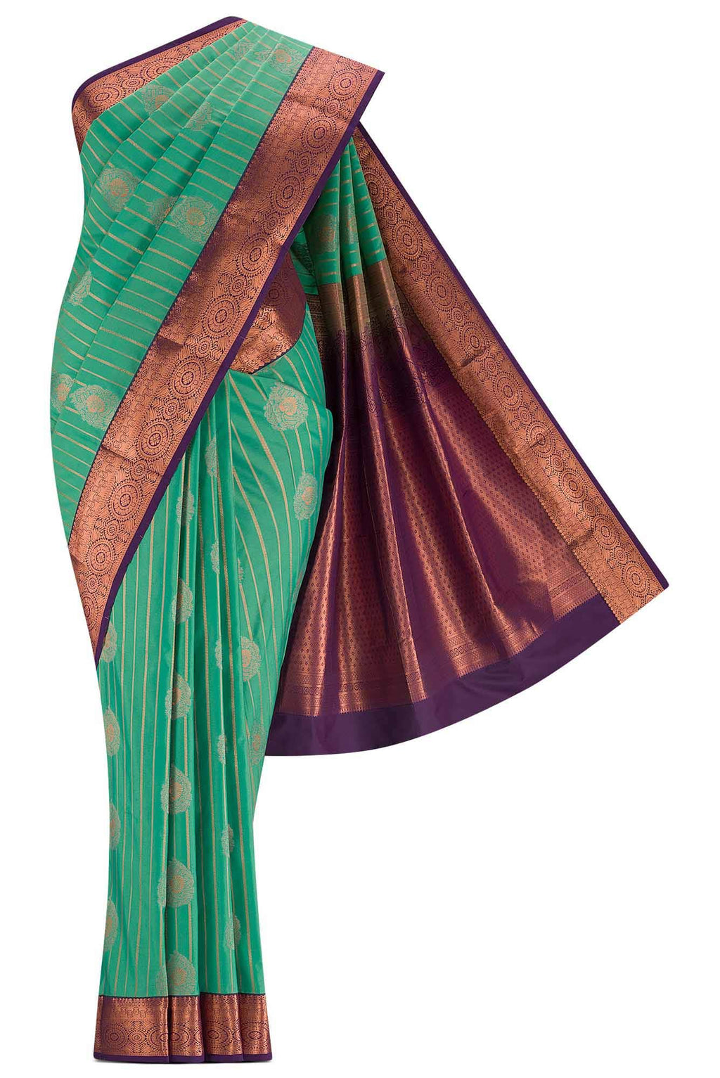 Green Blended Art Silk Saree