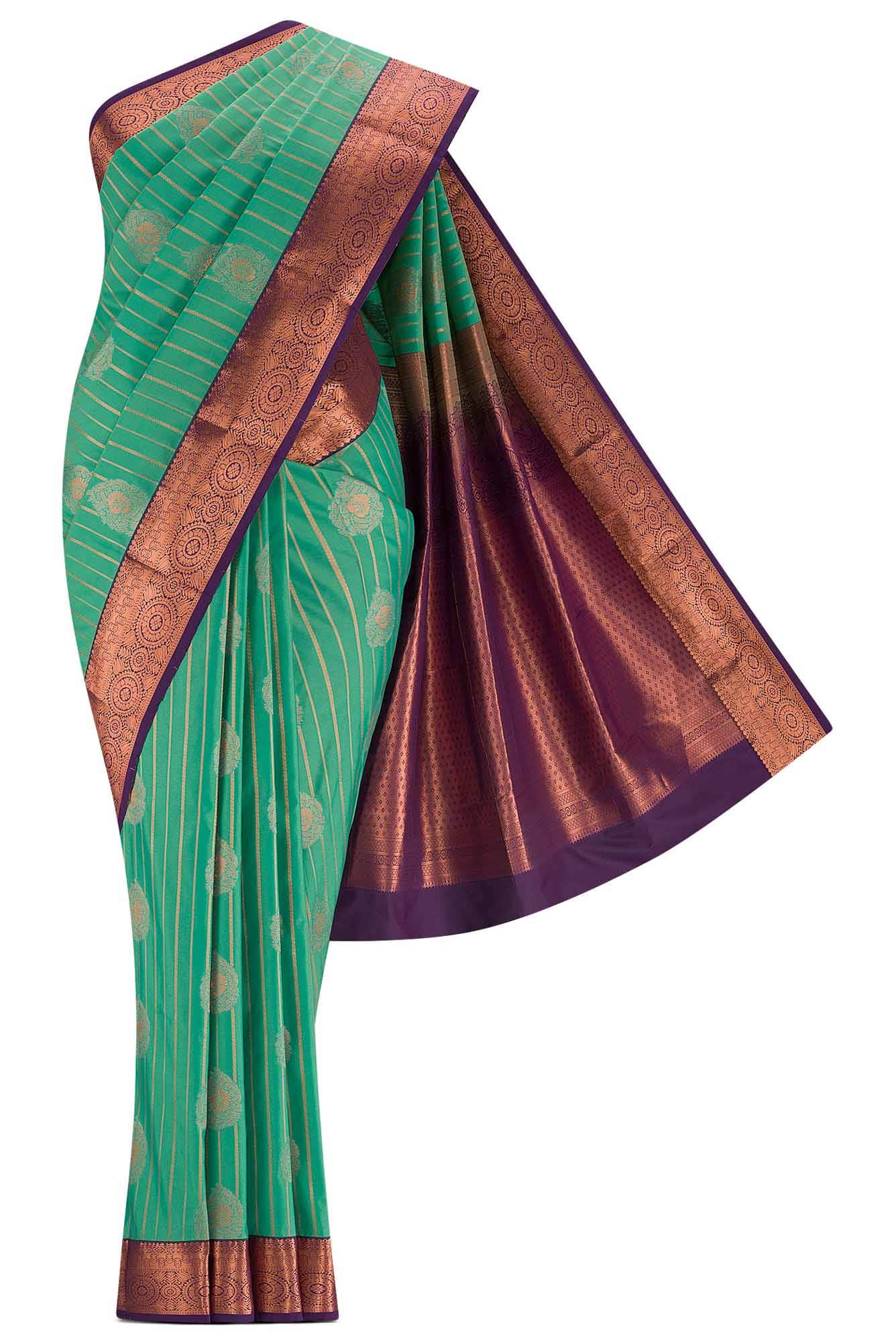Green Blended Art Silk Saree