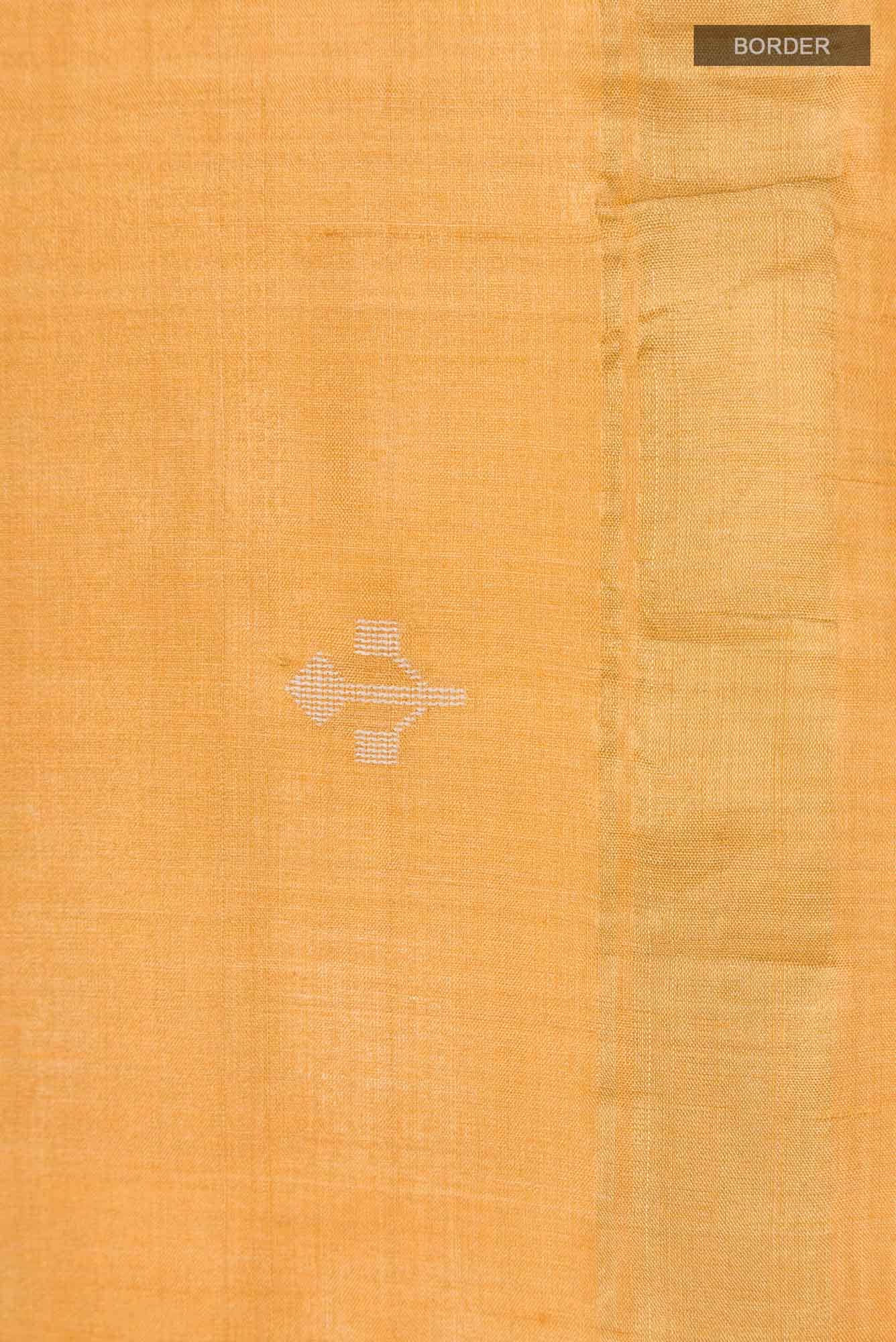 Breeze of Ease-Mustard Bhagalpuri Tussar Silk Saree