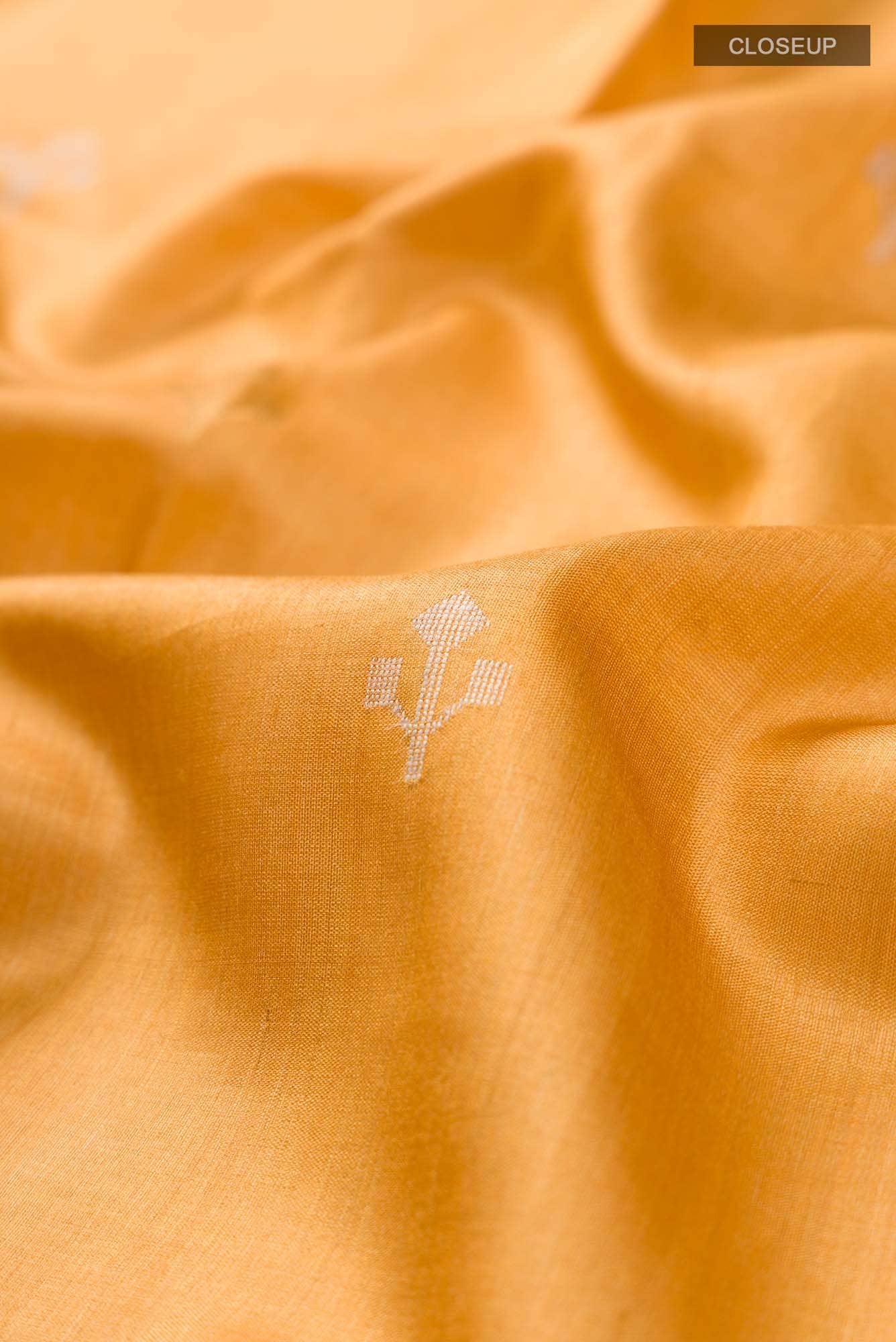 Breeze of Ease-Mustard Bhagalpuri Tussar Silk Saree