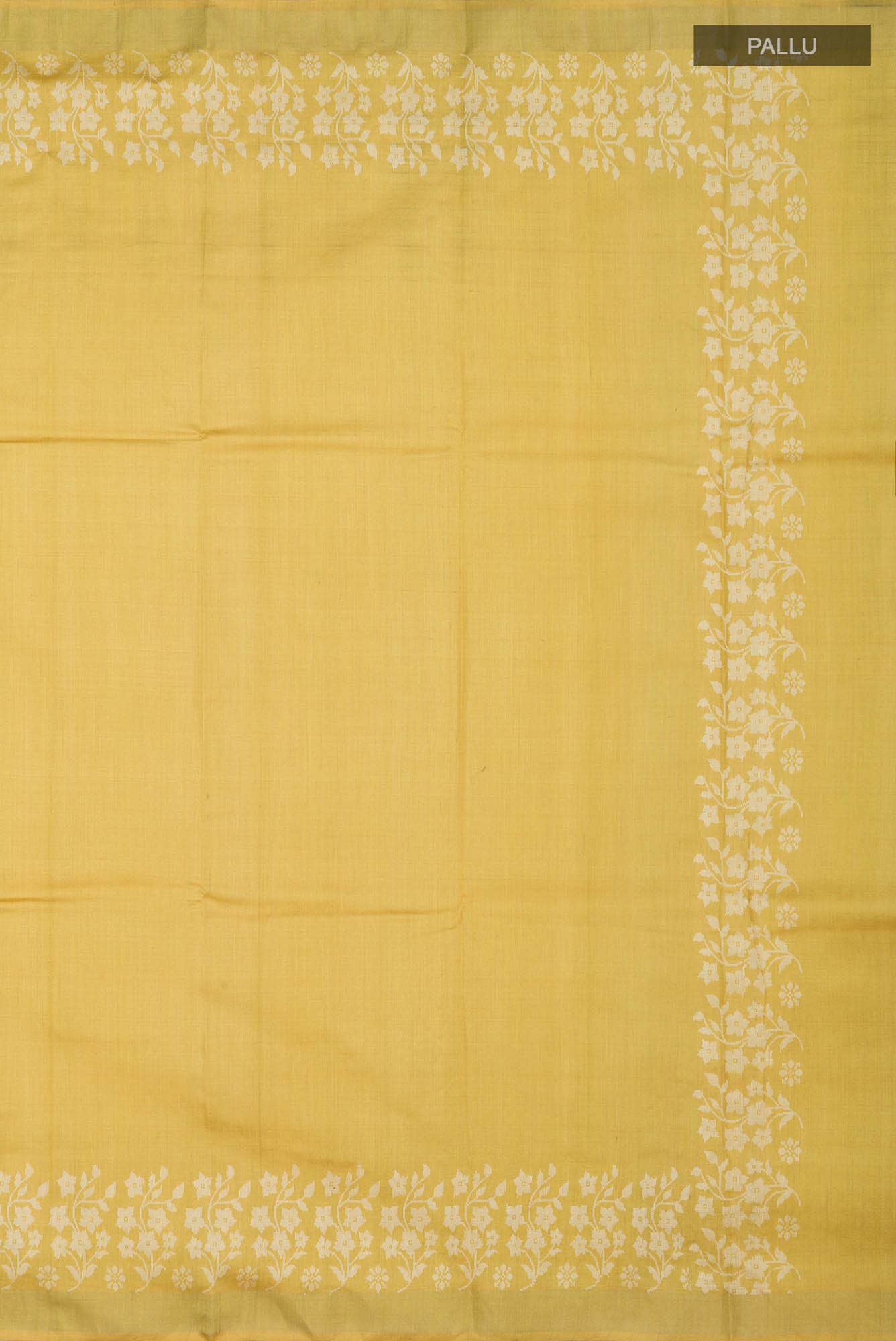 Forget Me Not-Yellow Bhagalpuri Tussar Silk Saree