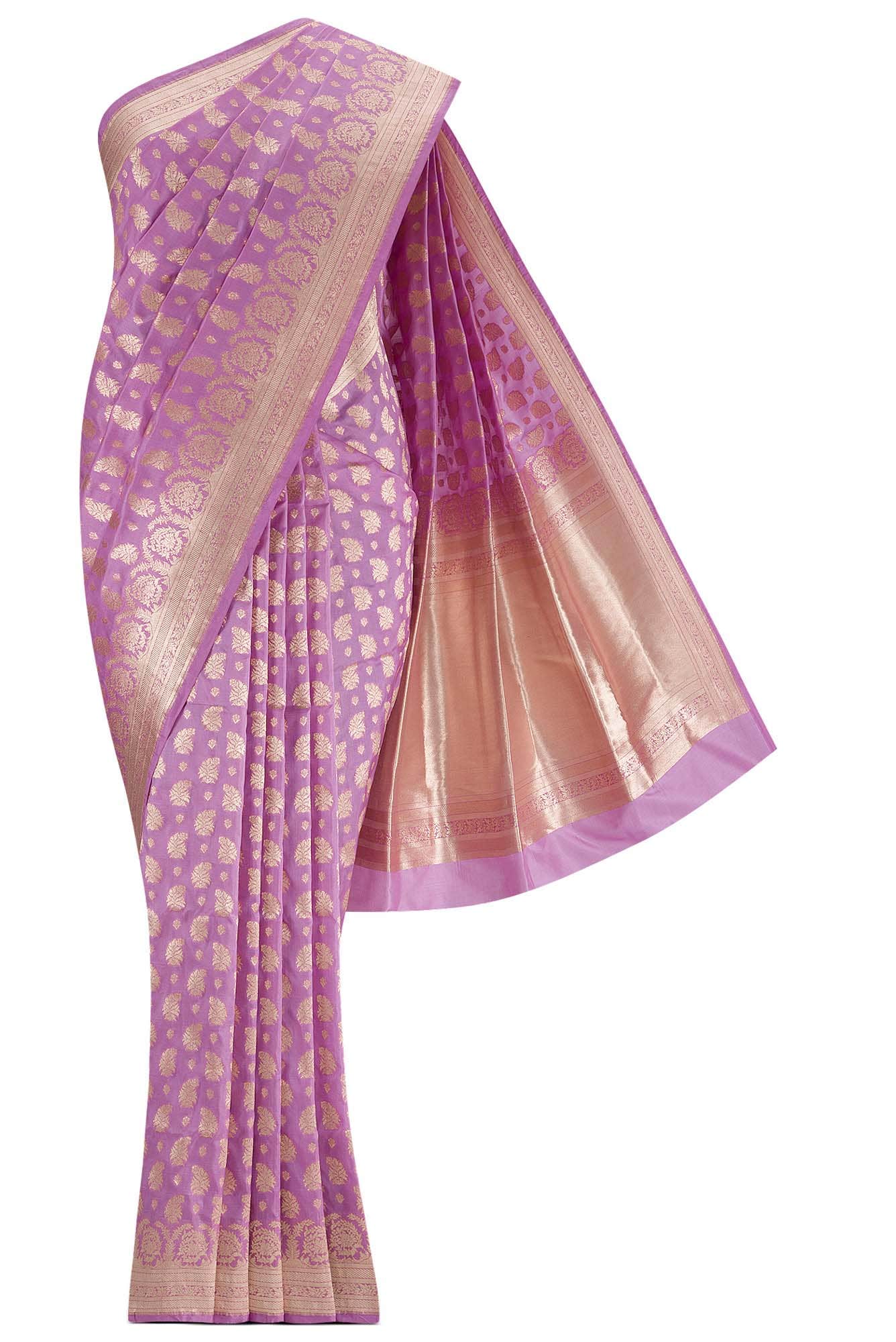 Bhumi-Pink Banarasi Silk Saree