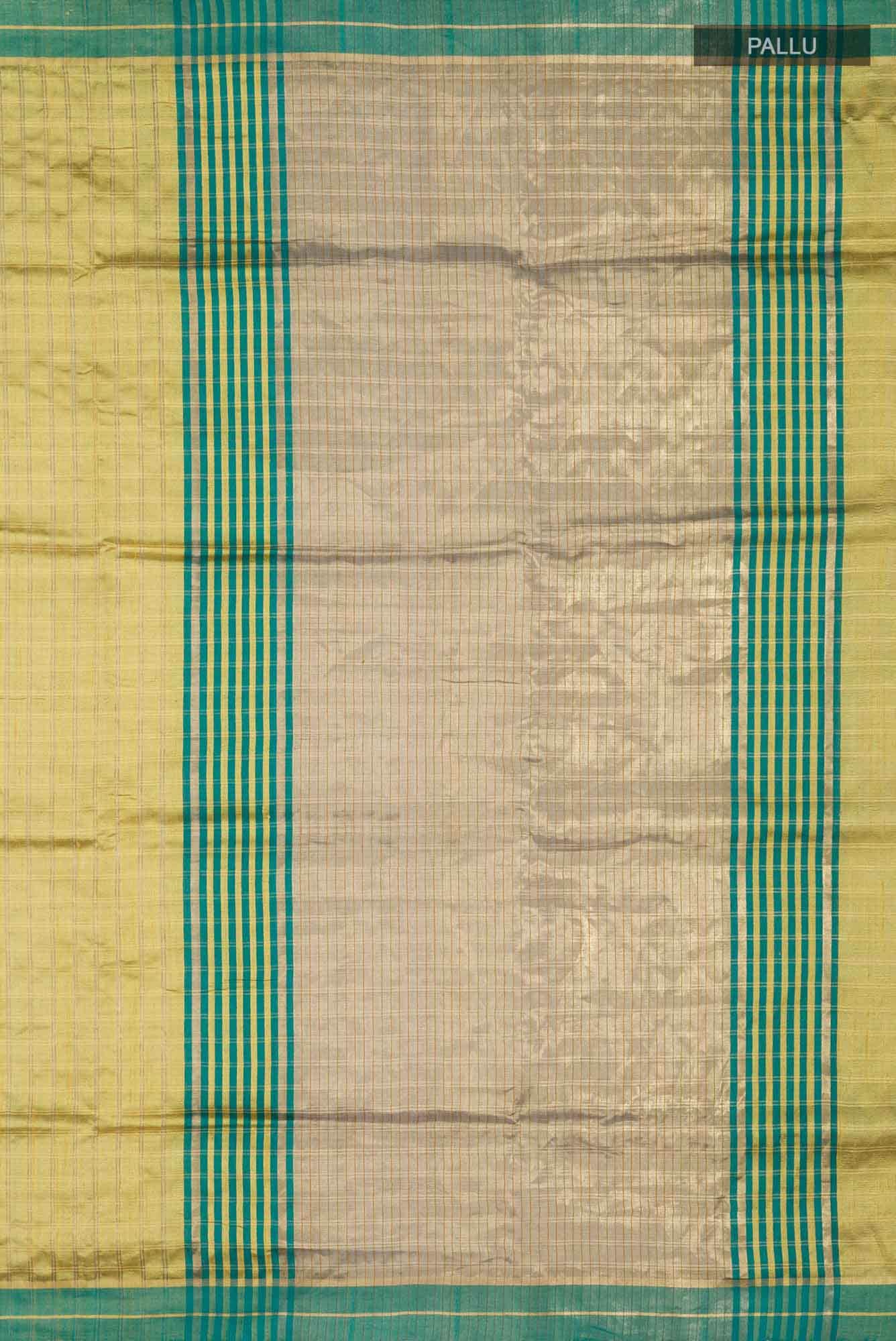 Golden Forest-Yellow Bhagalpuri Tussar Silk Saree