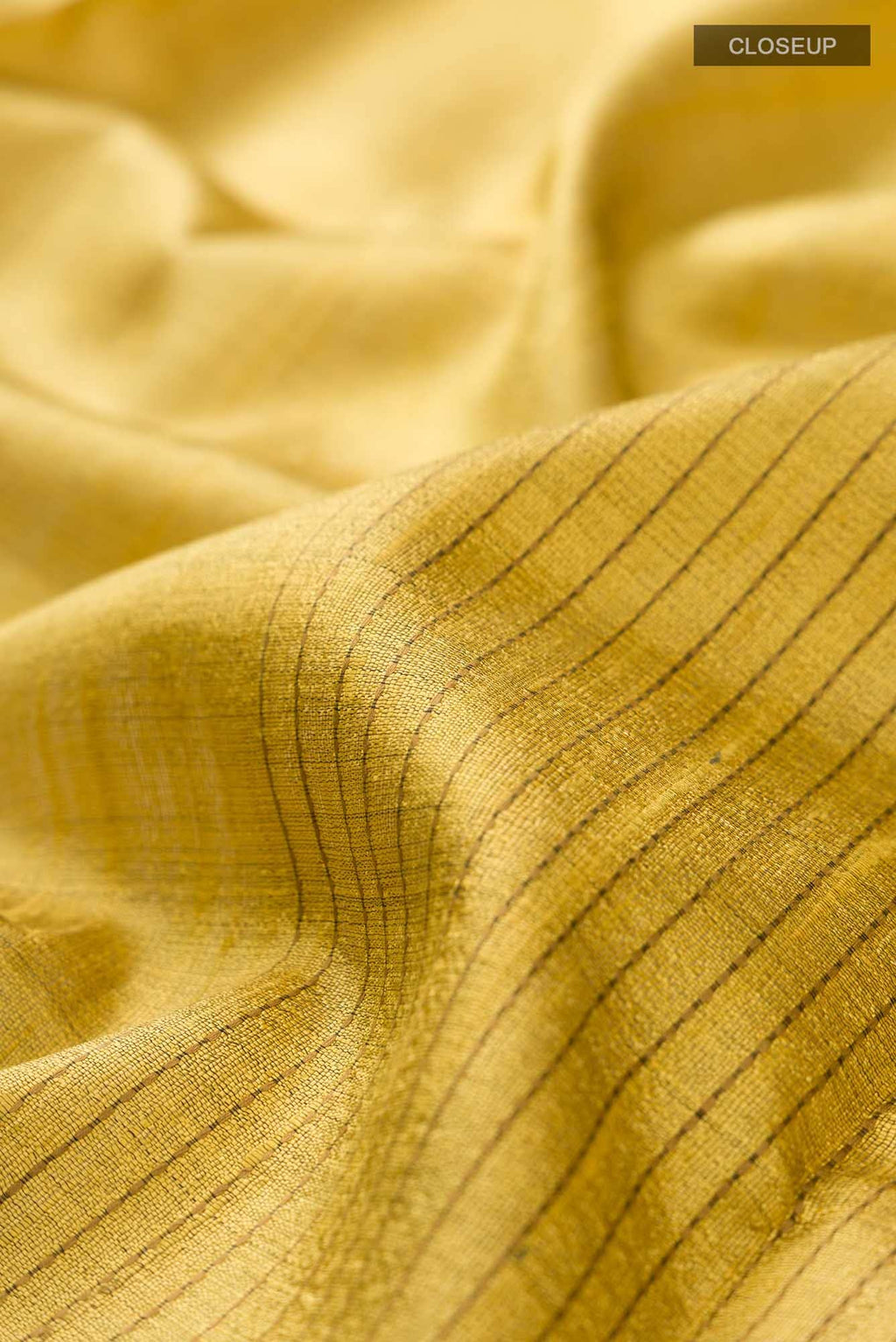 Lemon Breeze-Yellow Bhagalpuri Tussar Silk Saree