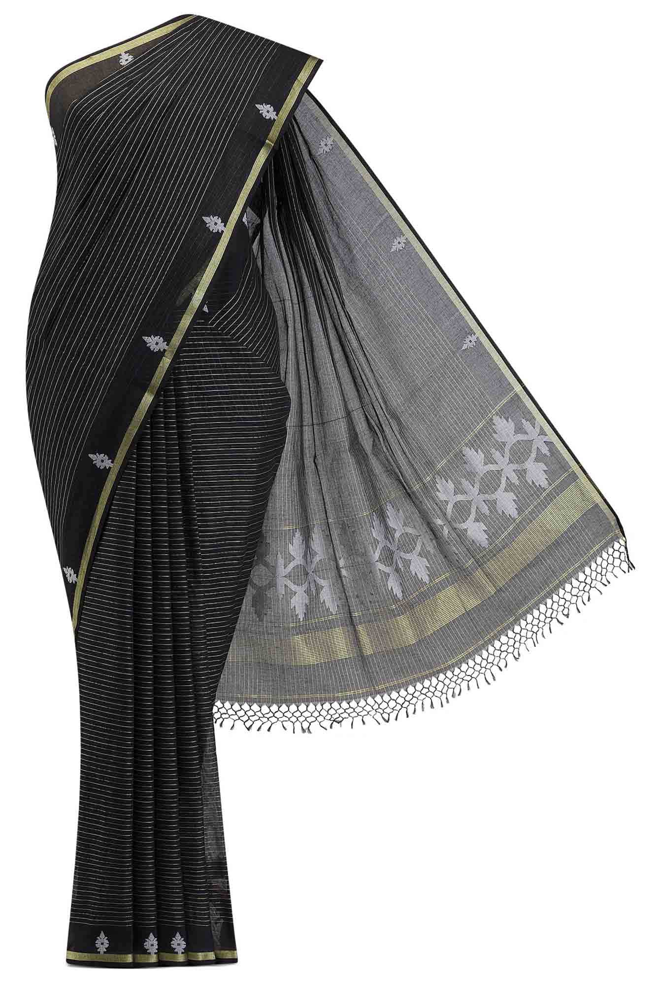 Haimanti-Black Bengal Cotton Saree