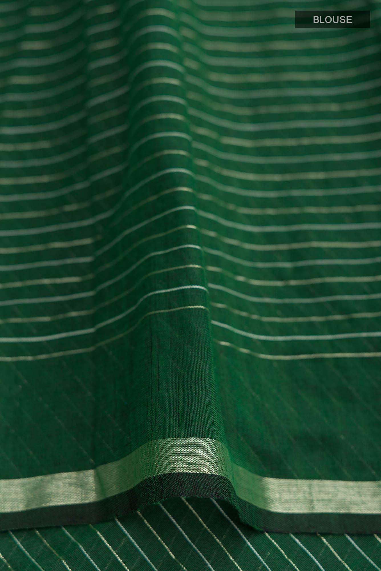 Haimanti-Bottle Green Bengal Cotton Saree