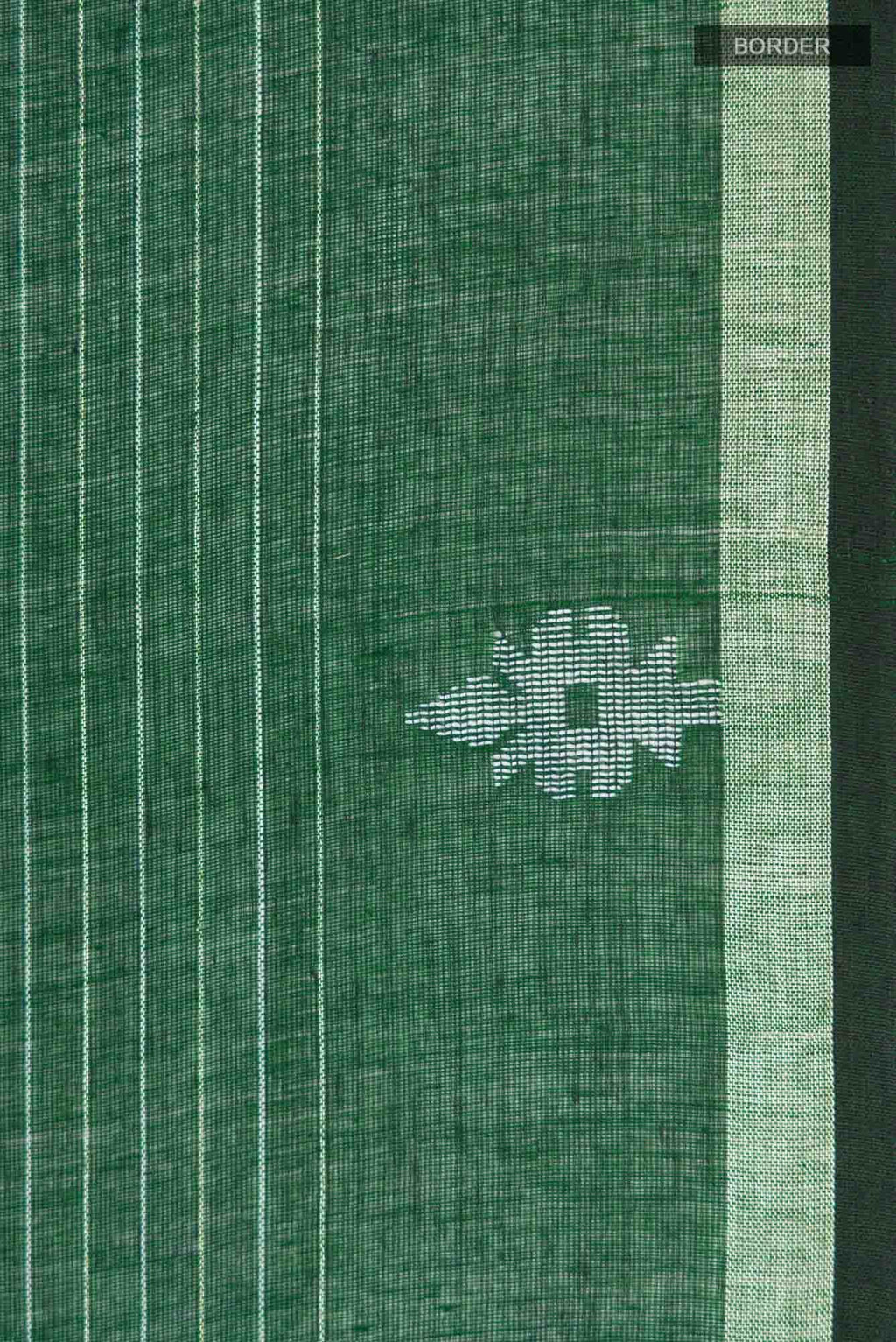 Haimanti-Bottle Green Bengal Cotton Saree