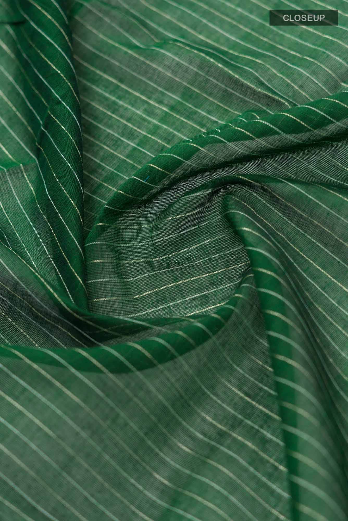 Haimanti-Bottle Green Bengal Cotton Saree