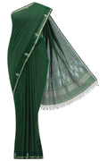 Haimanti-Bottle Green Bengal Cotton Saree