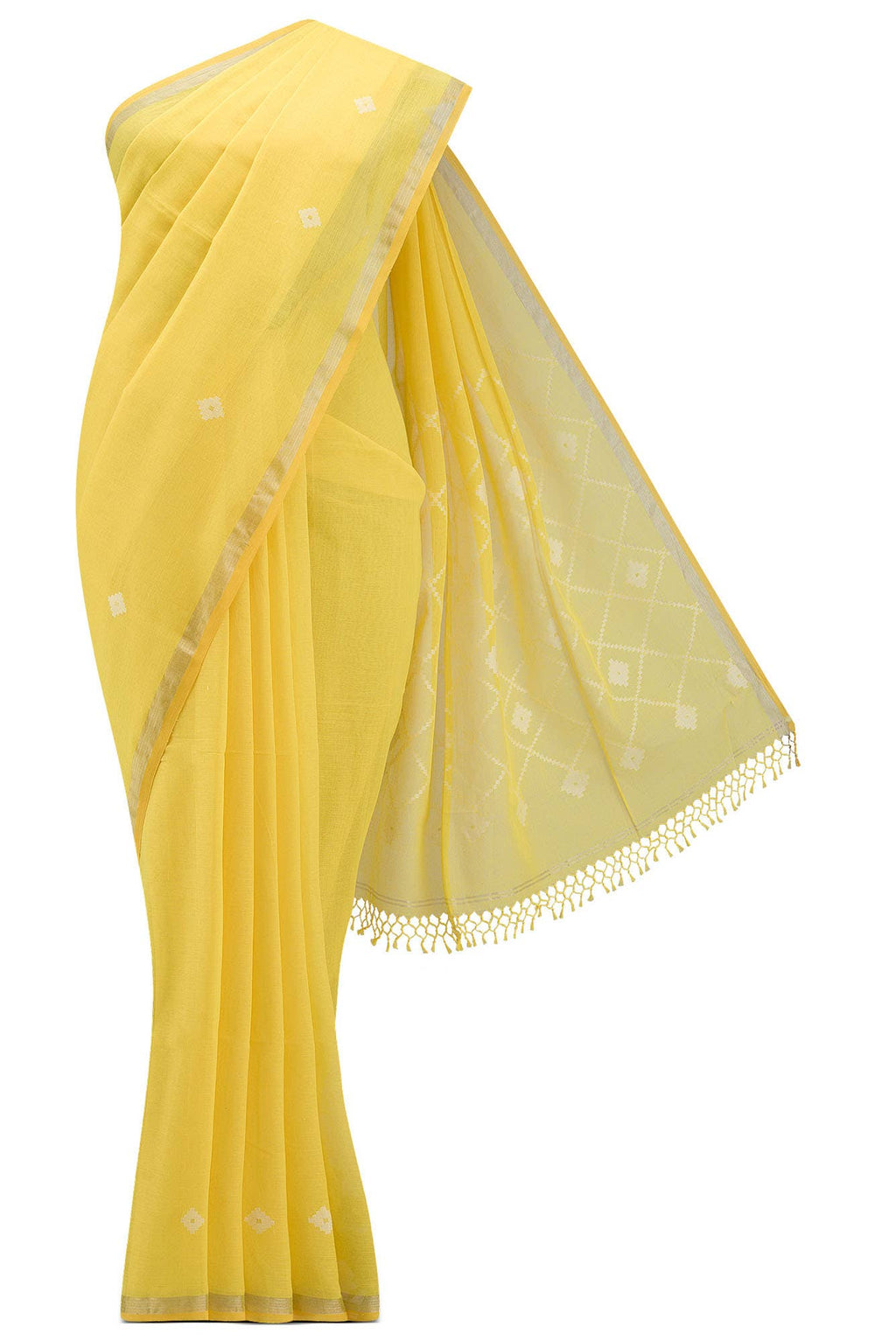 Suchitra-Yellow Bengal Cotton Saree