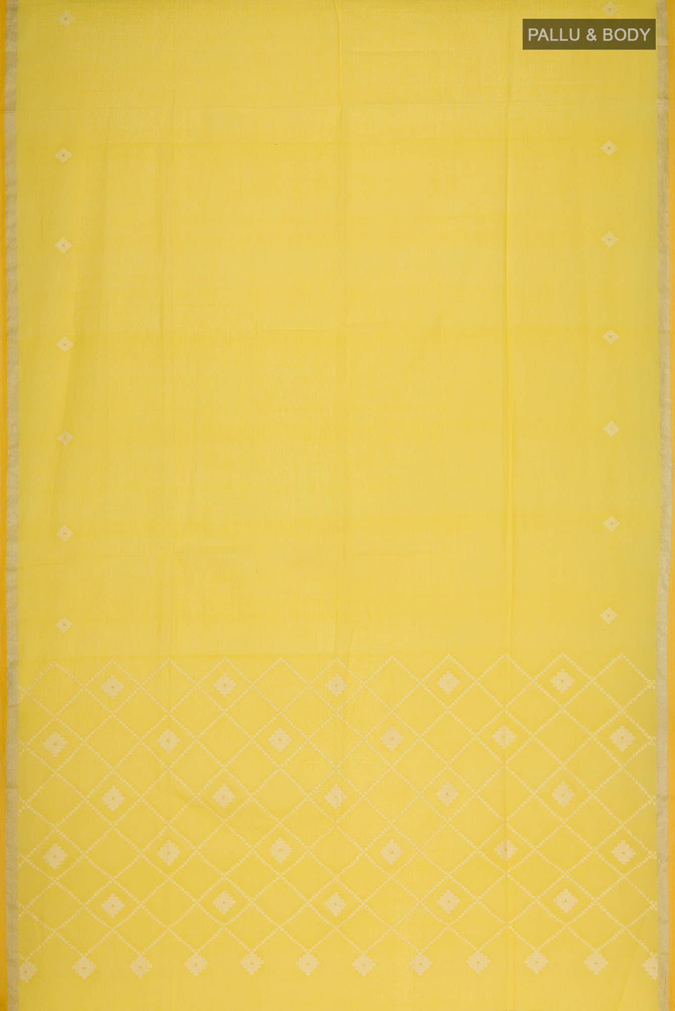 Suchitra-Yellow Bengal Cotton Saree