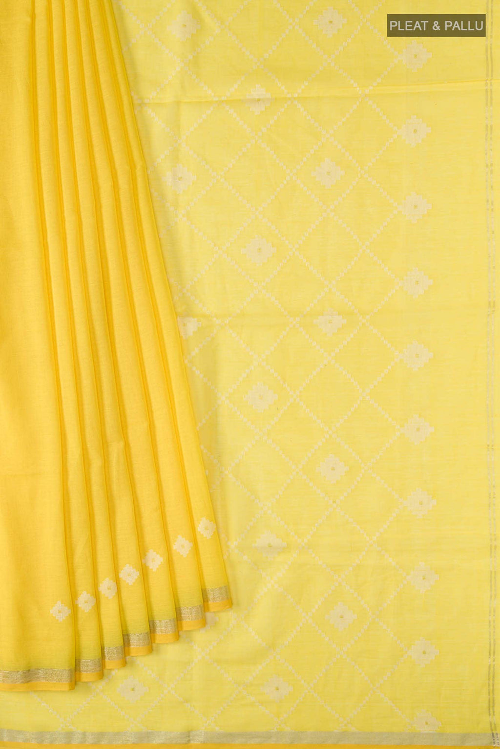 Suchitra-Yellow Bengal Cotton Saree