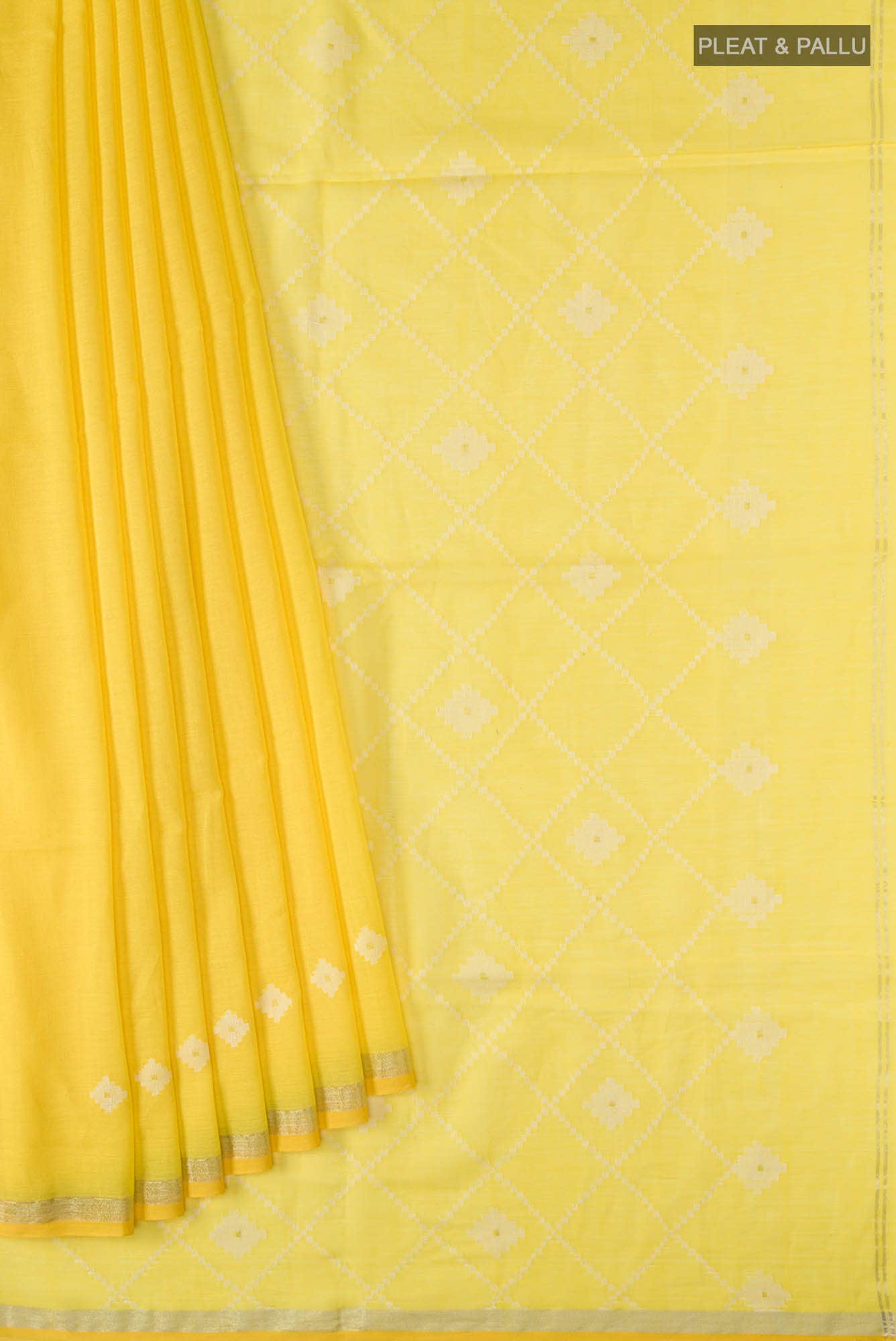 Suchitra-Yellow Bengal Cotton Saree