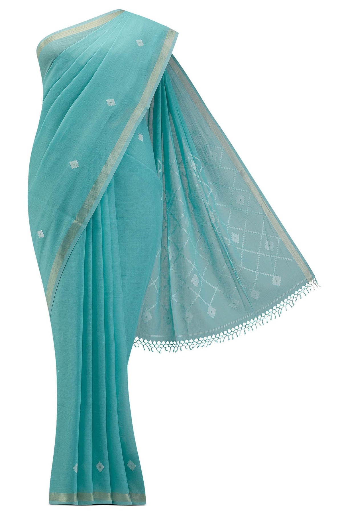 Suchitra-Blue Bengal Cotton Saree