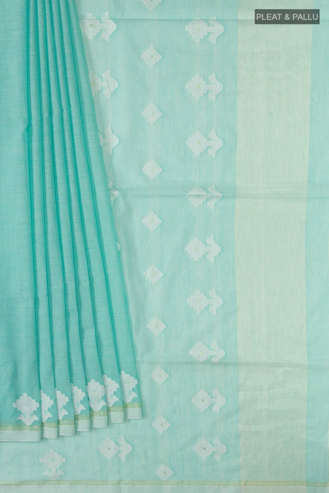 Anuradha-Sea Green Bengal Cotton Saree