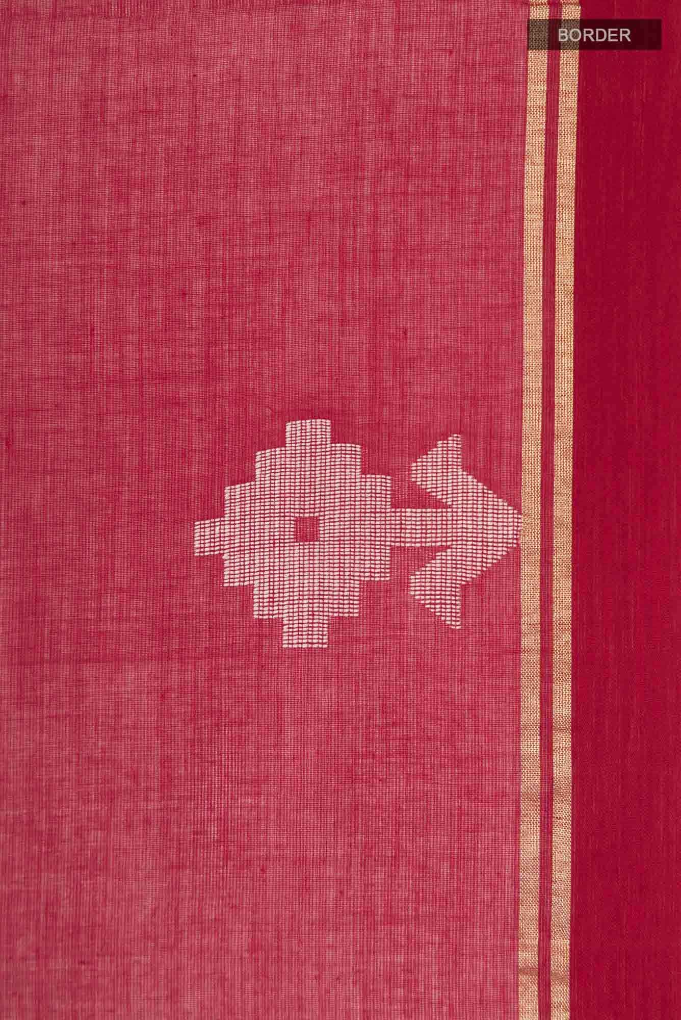 Anuradha-Red Bengal Cotton Saree