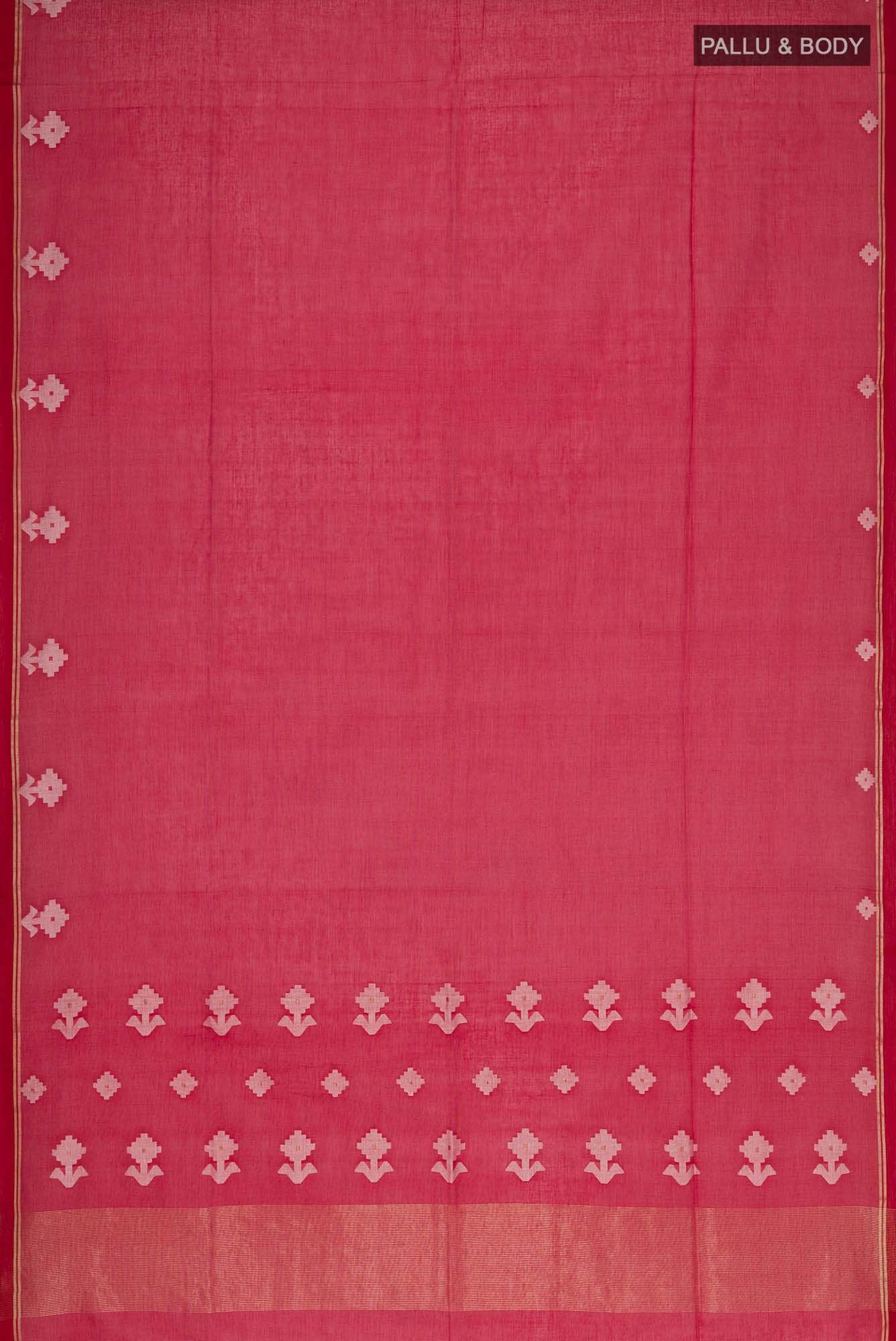 Anuradha-Red Bengal Cotton Saree